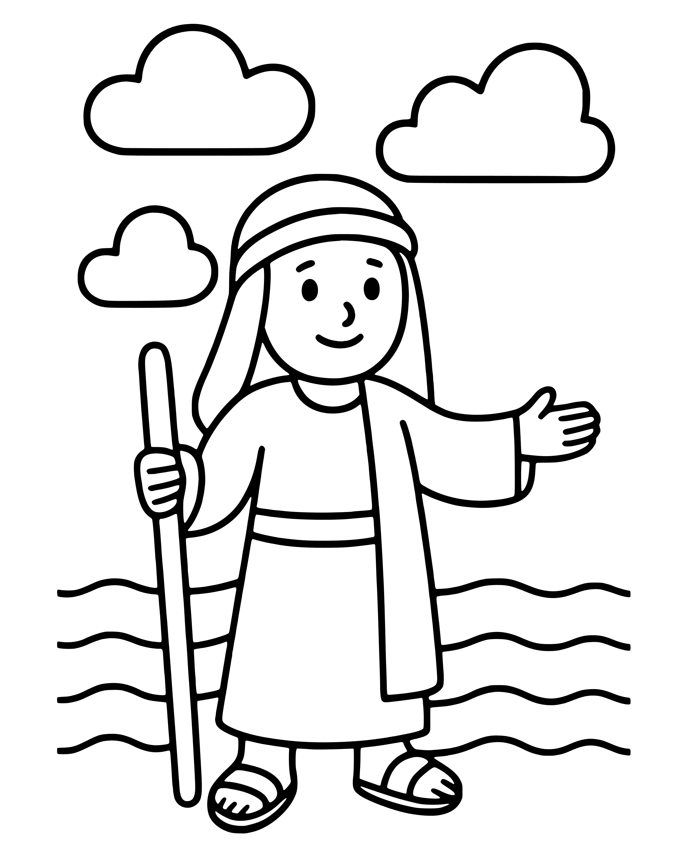 Easy Day 2: God Makes the Sky coloring page