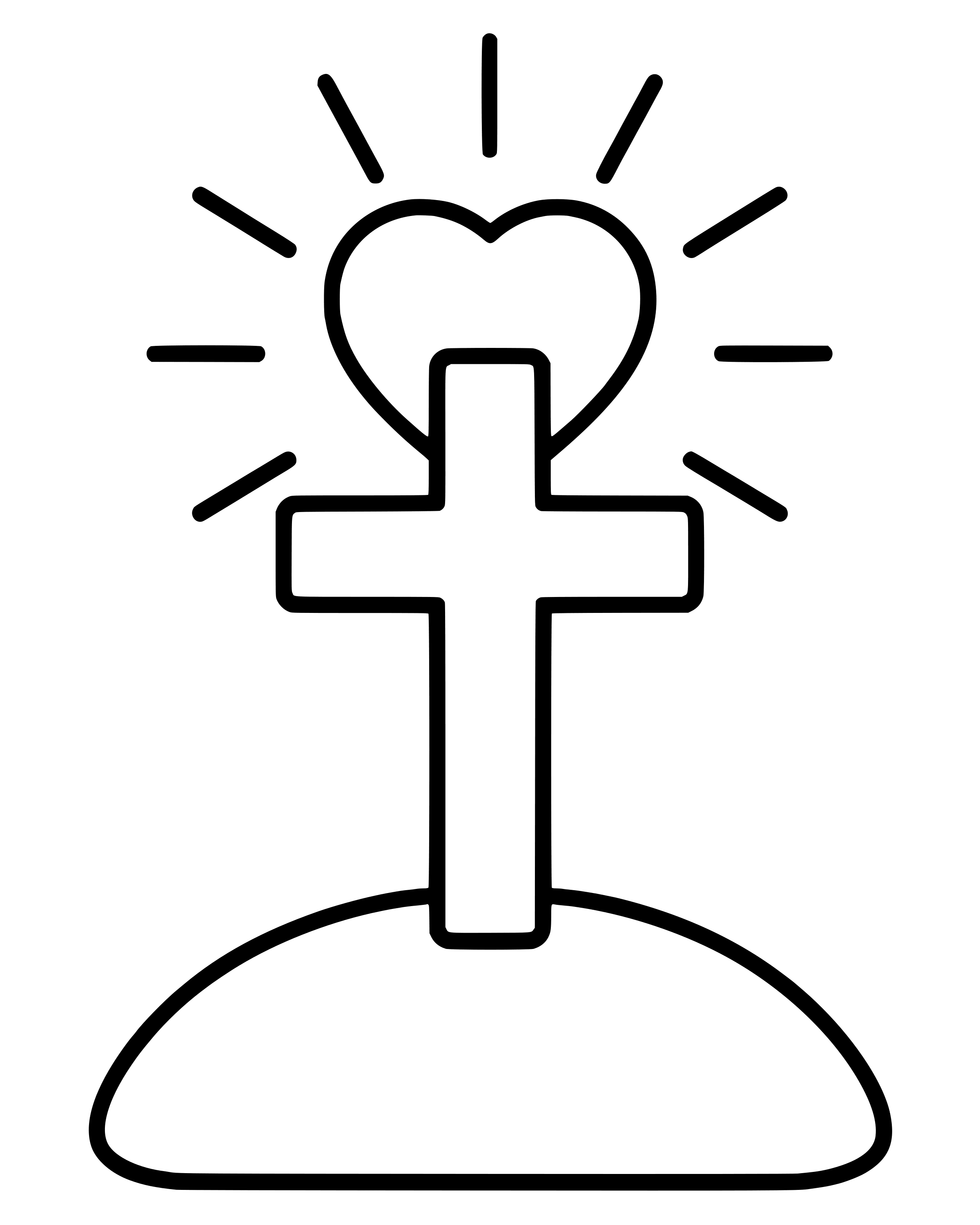 The Empty Cross – easy printable coloring page for ages 2–4