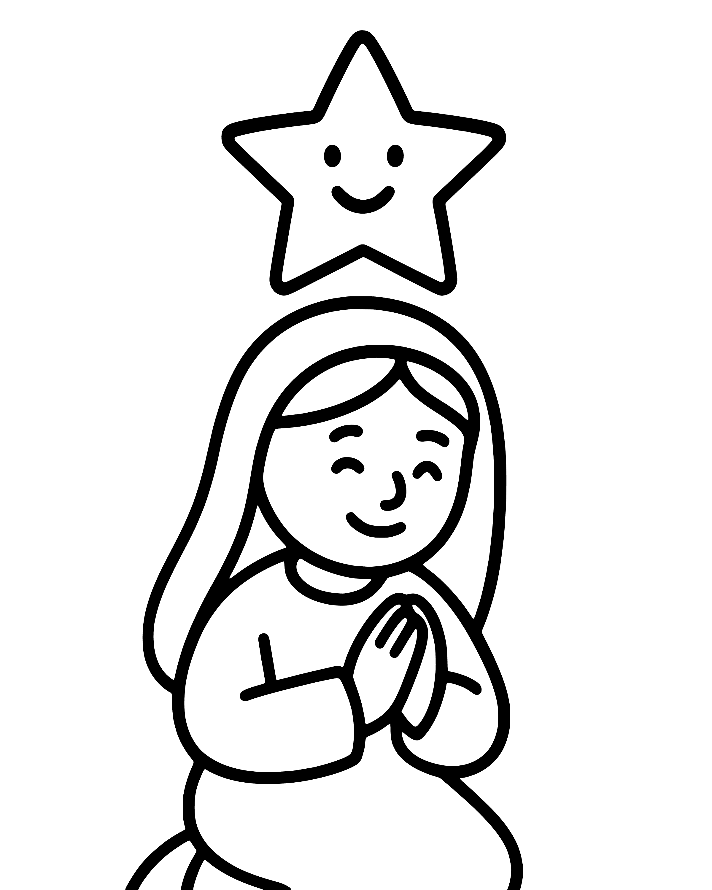 Easy Mary Says Yes to God coloring page