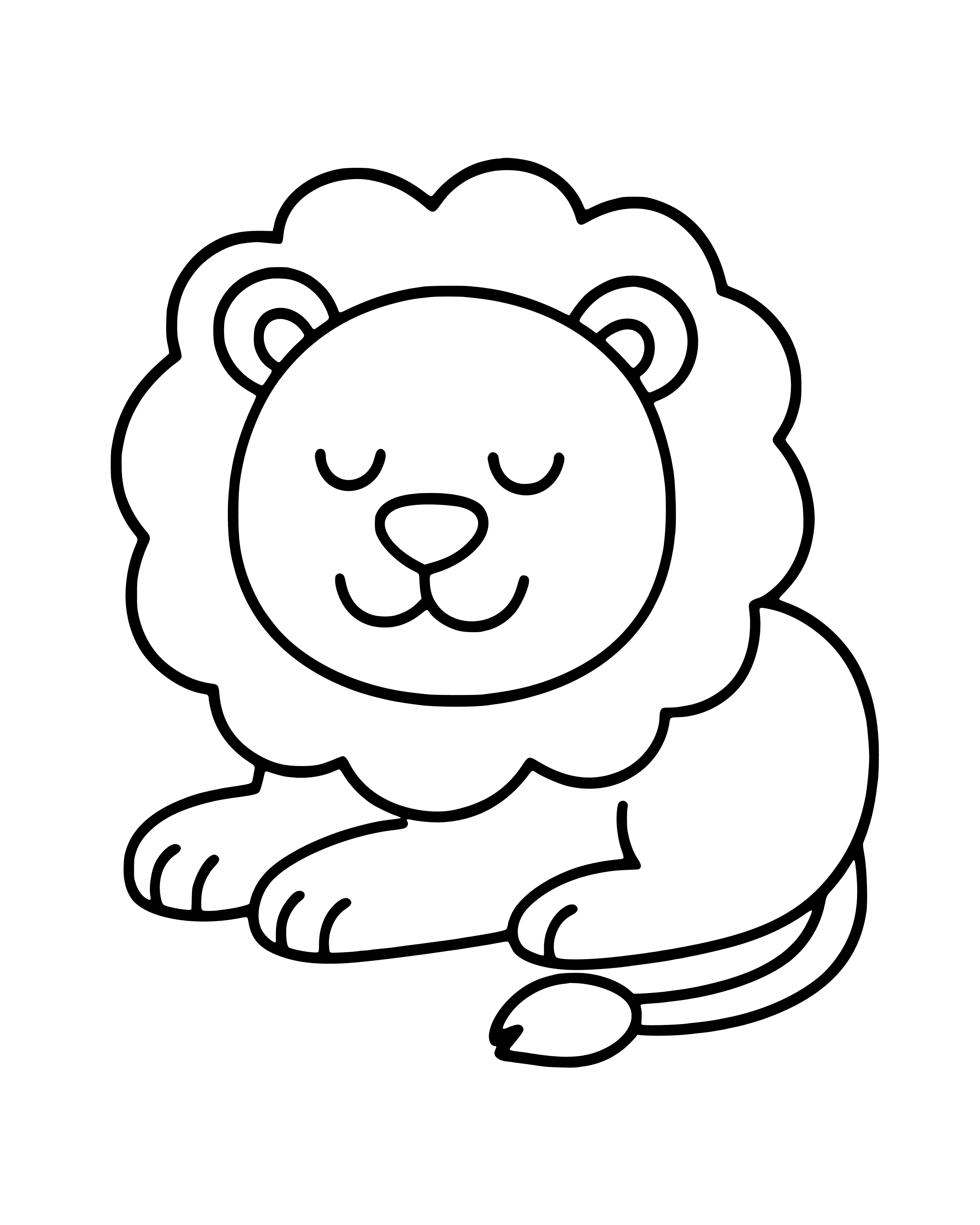 Easy Daniel in the Lions' Den coloring page