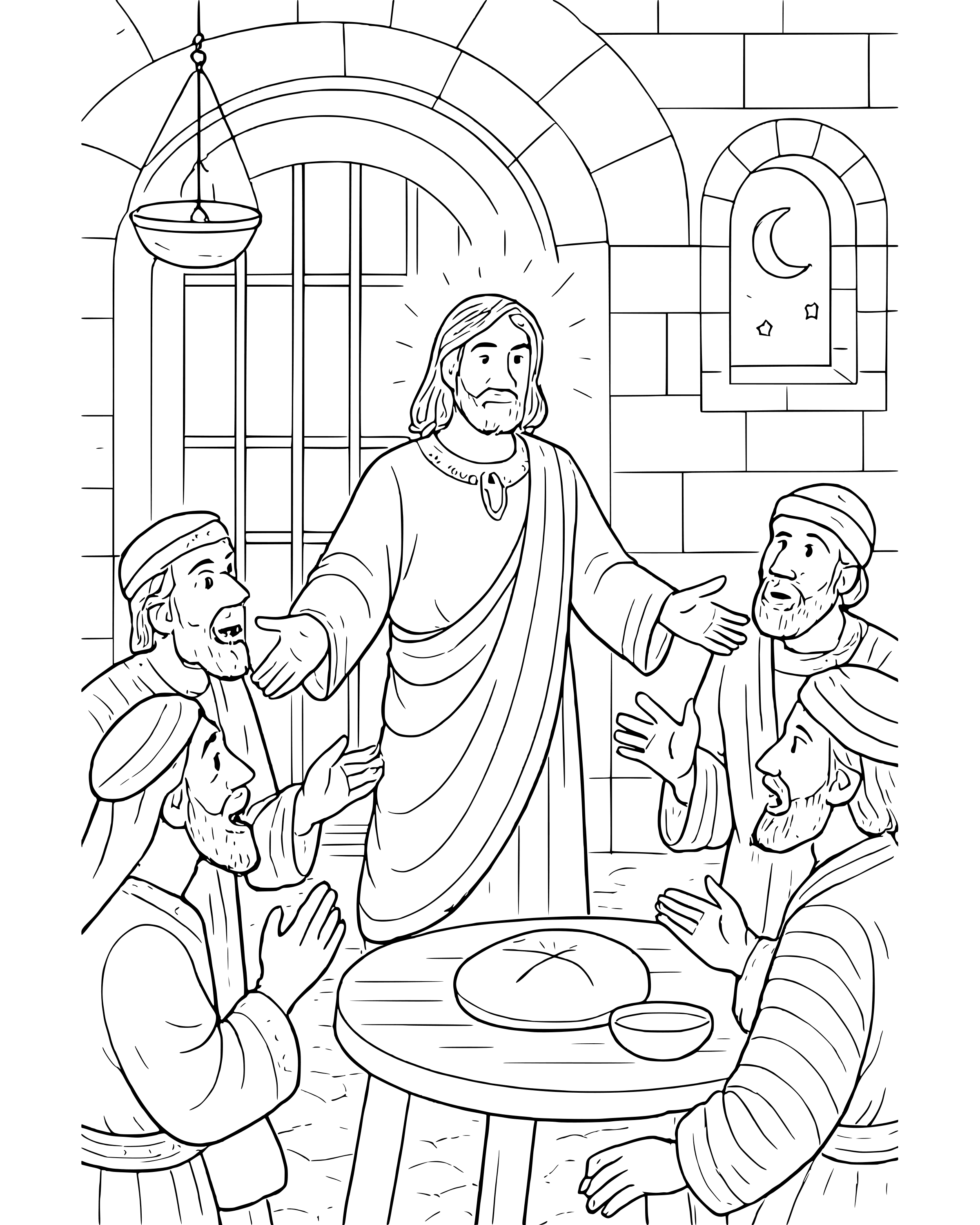 Detailed Peace Be with You coloring page