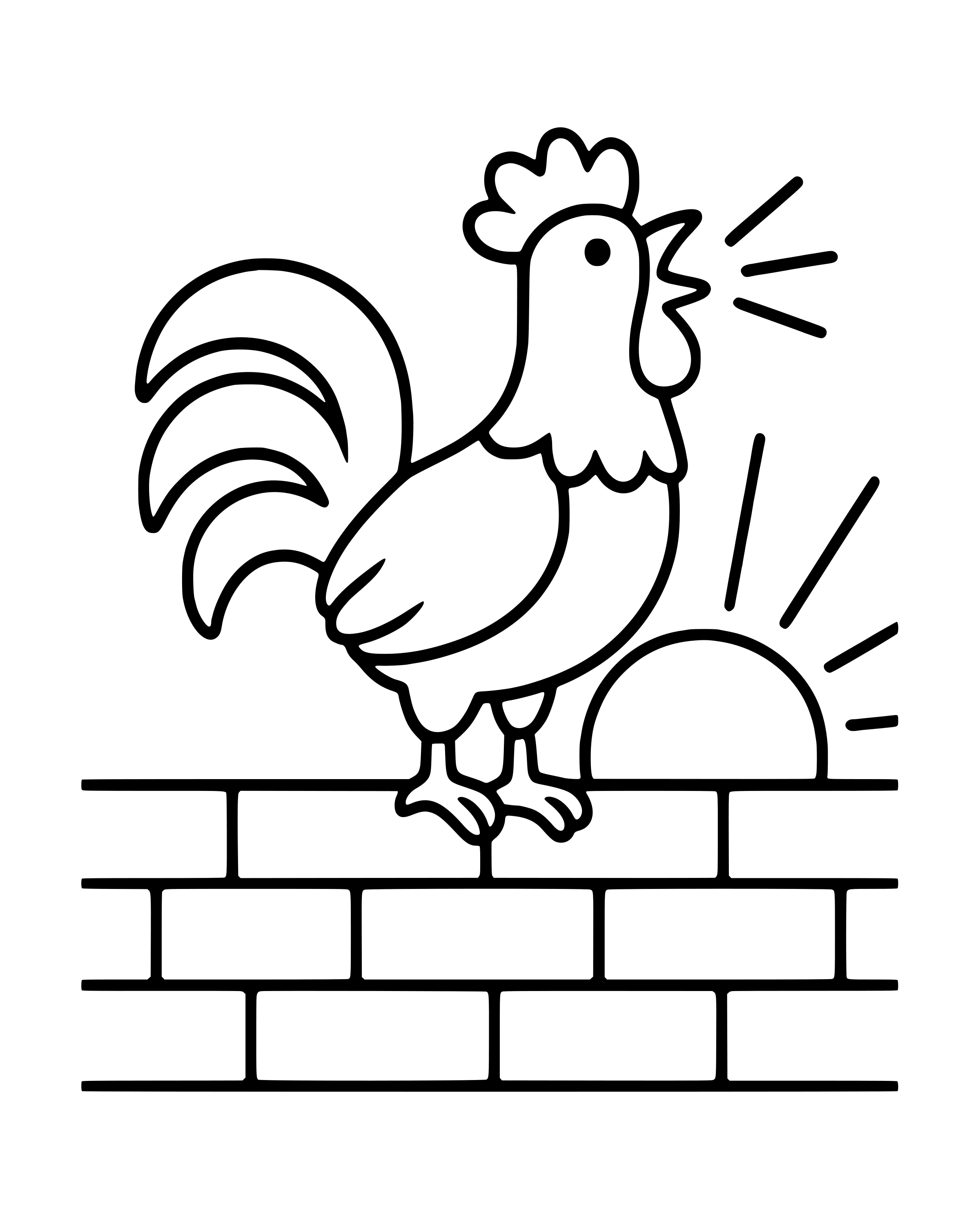 Easy The Rooster Crows coloring page