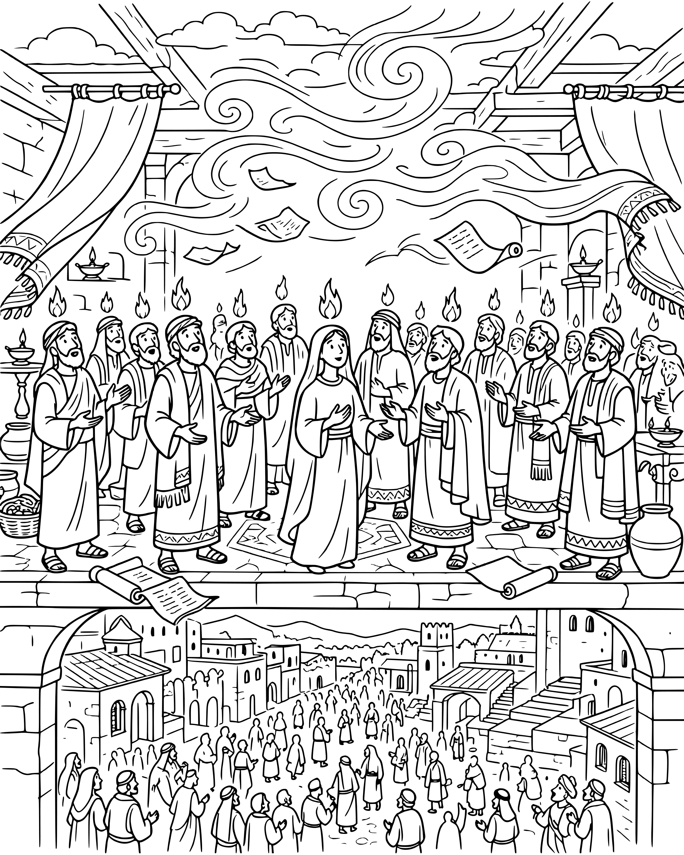 Detailed The Sound of a Mighty Wind coloring page