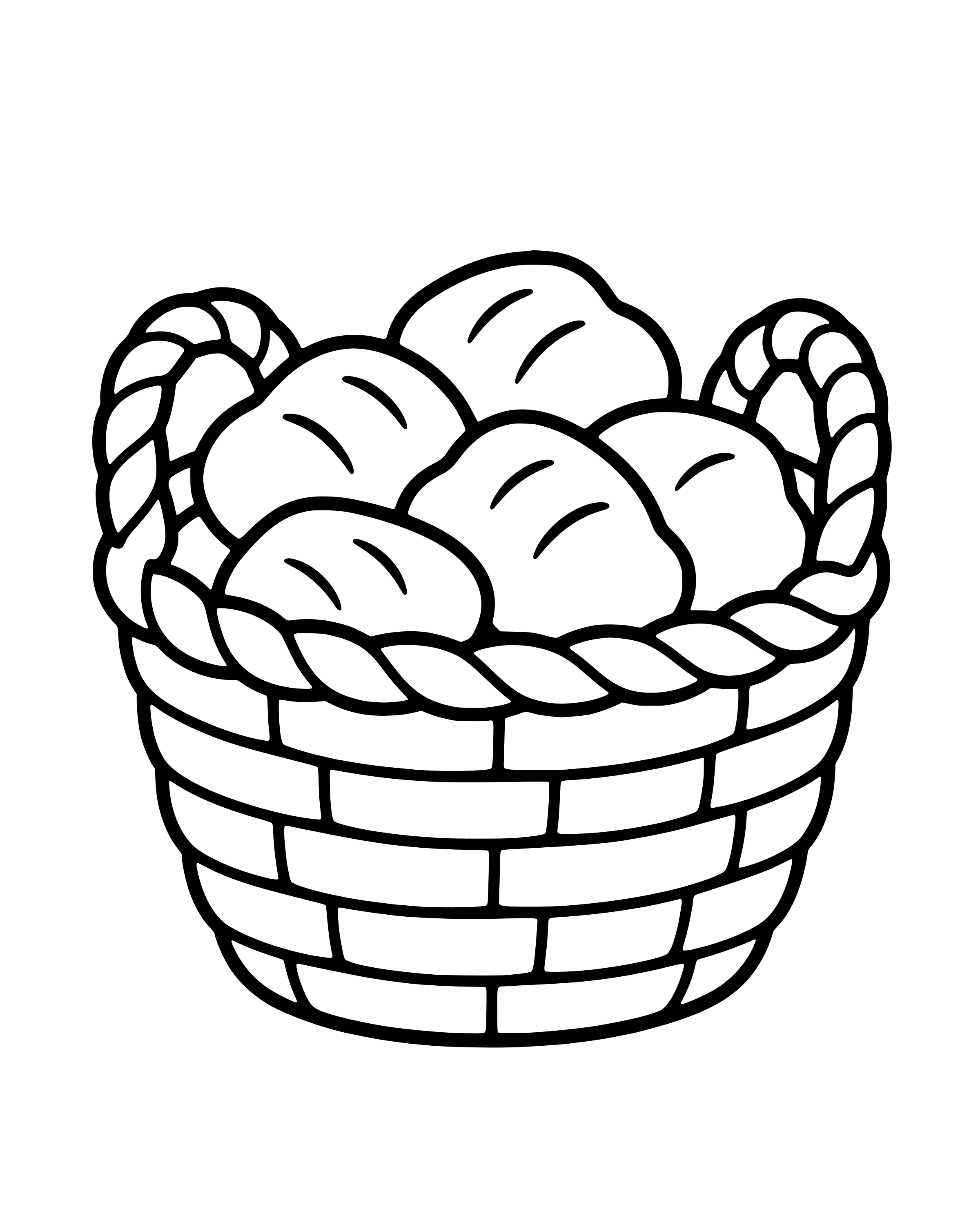 Twelve Baskets Left Over, easy printable coloring page for ages 2–4