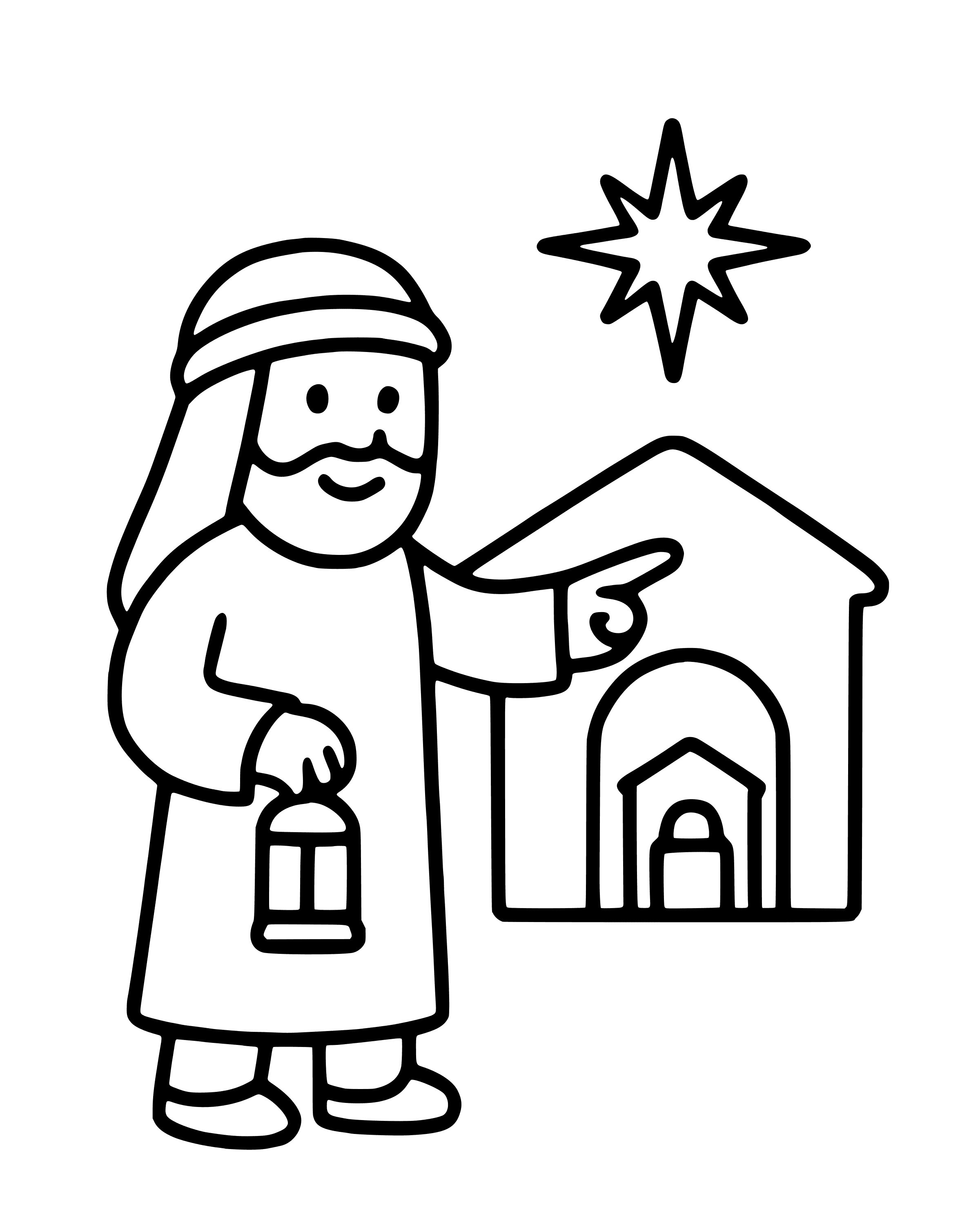 Easy No Room at the Inn coloring page