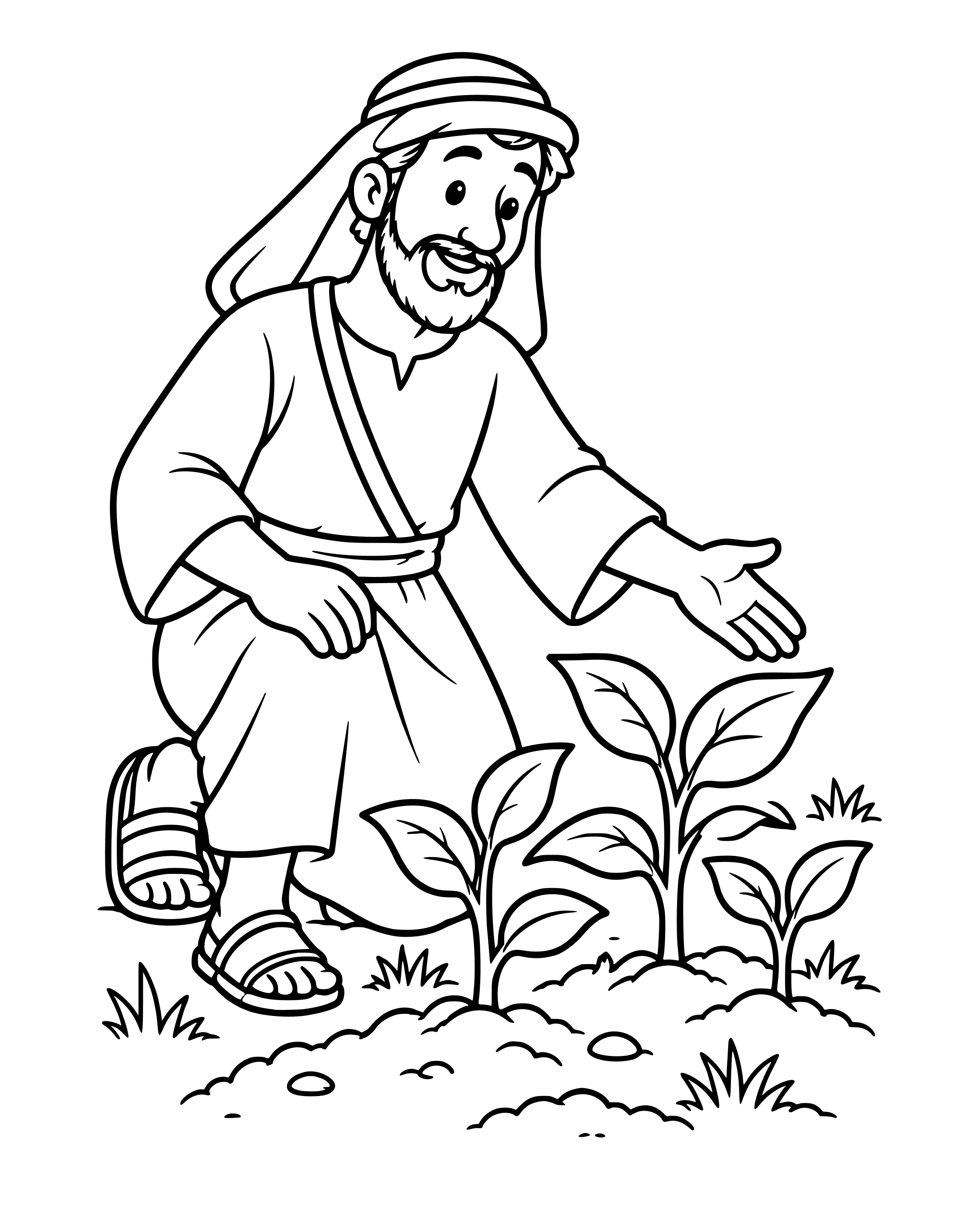 Simple Seeds on Good Soil coloring page