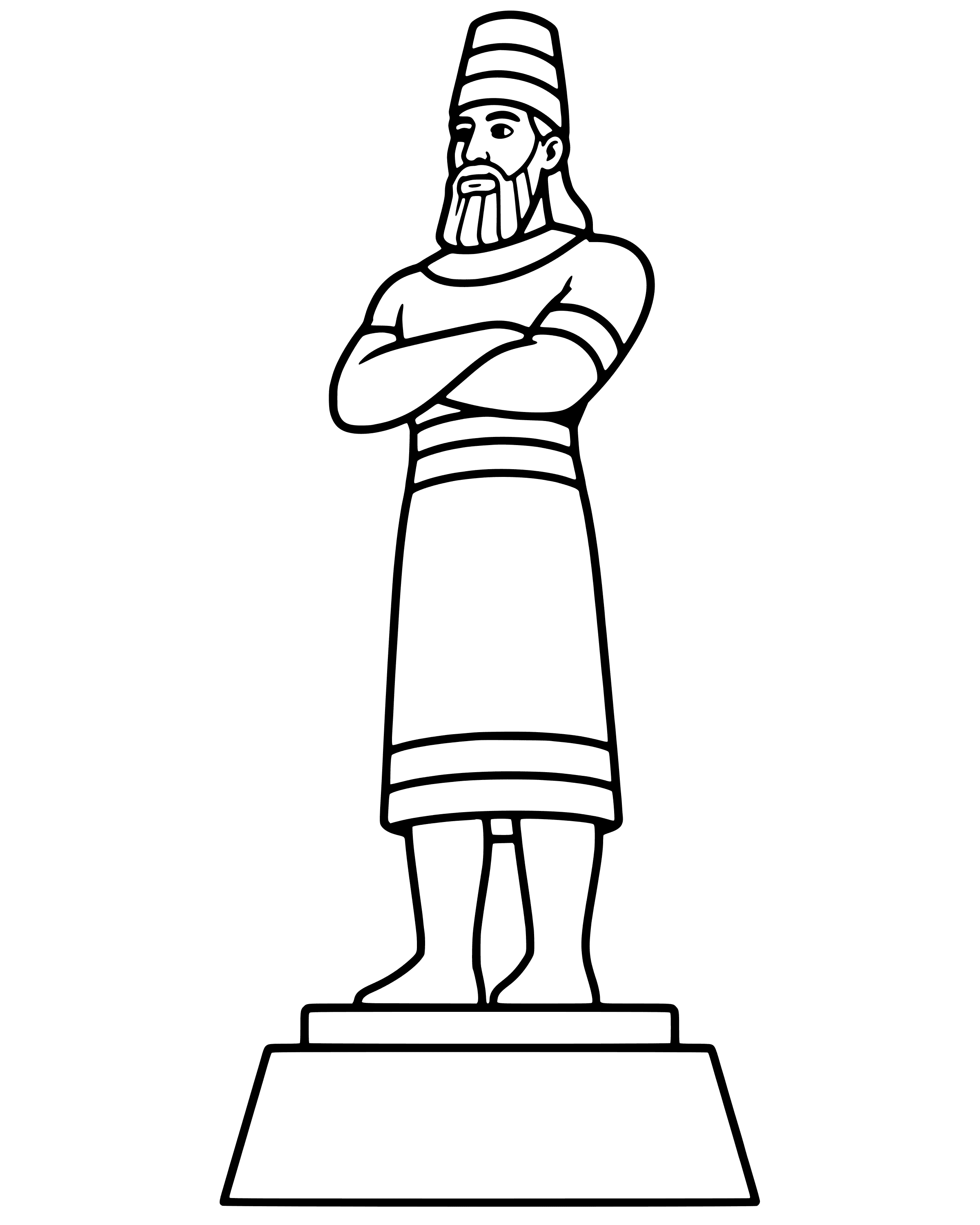 Easy The King's Golden Statue coloring page