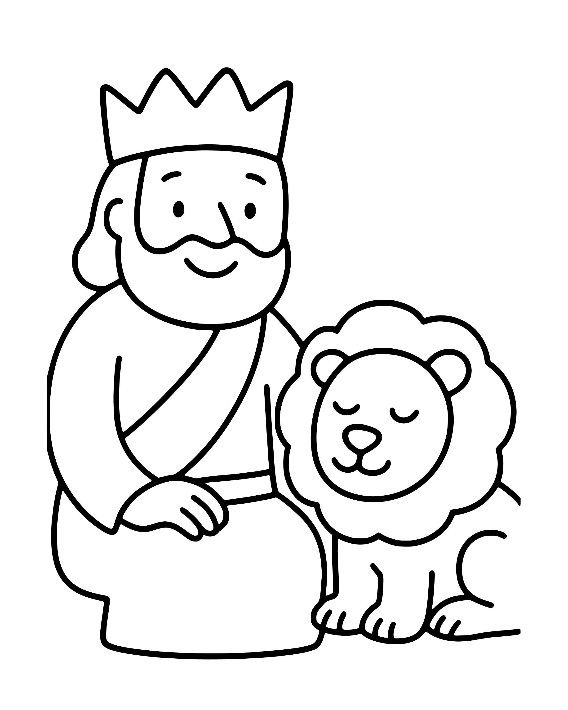 Easy The King Finds Daniel Safe coloring page