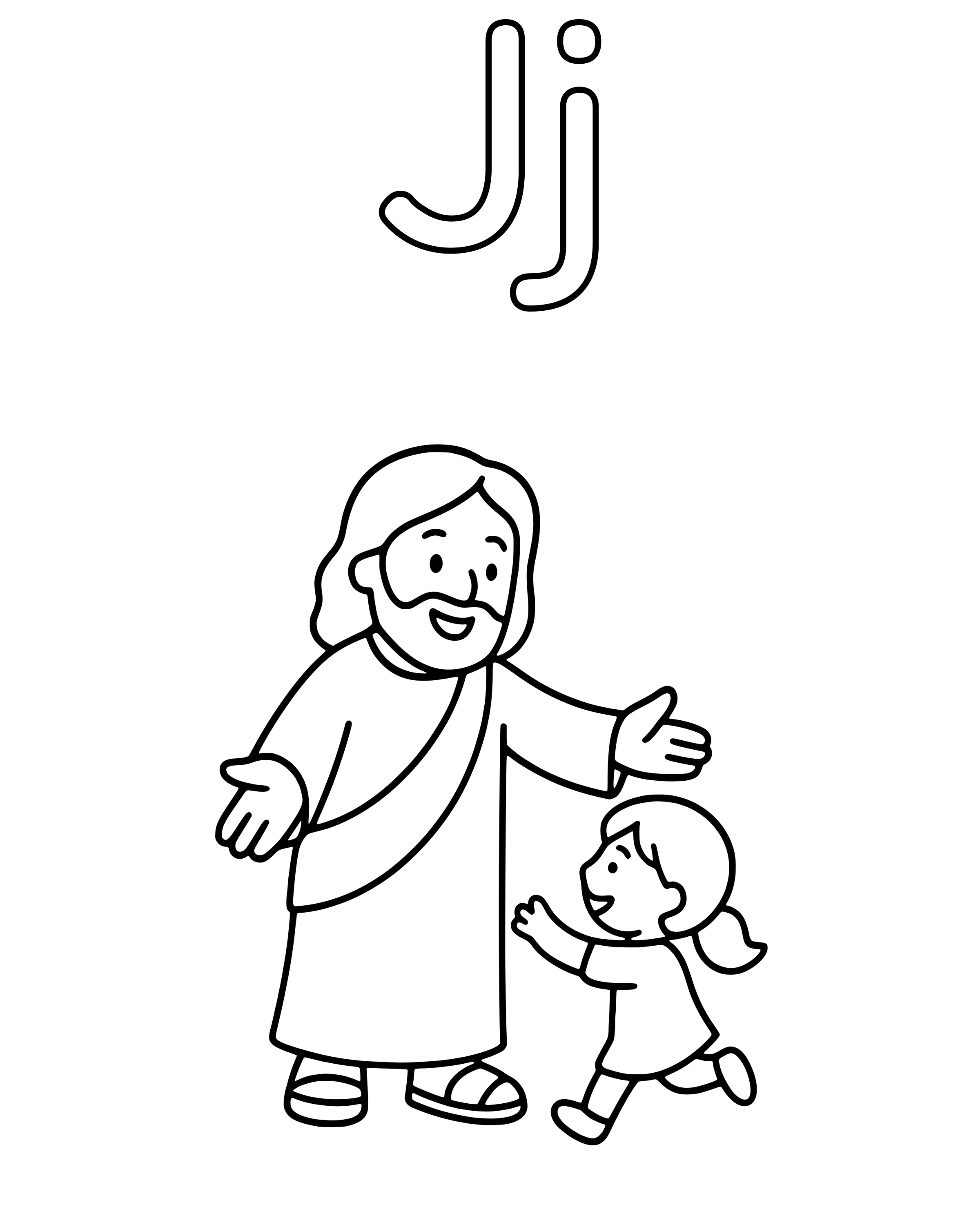 Easy J Is for Jesus coloring page