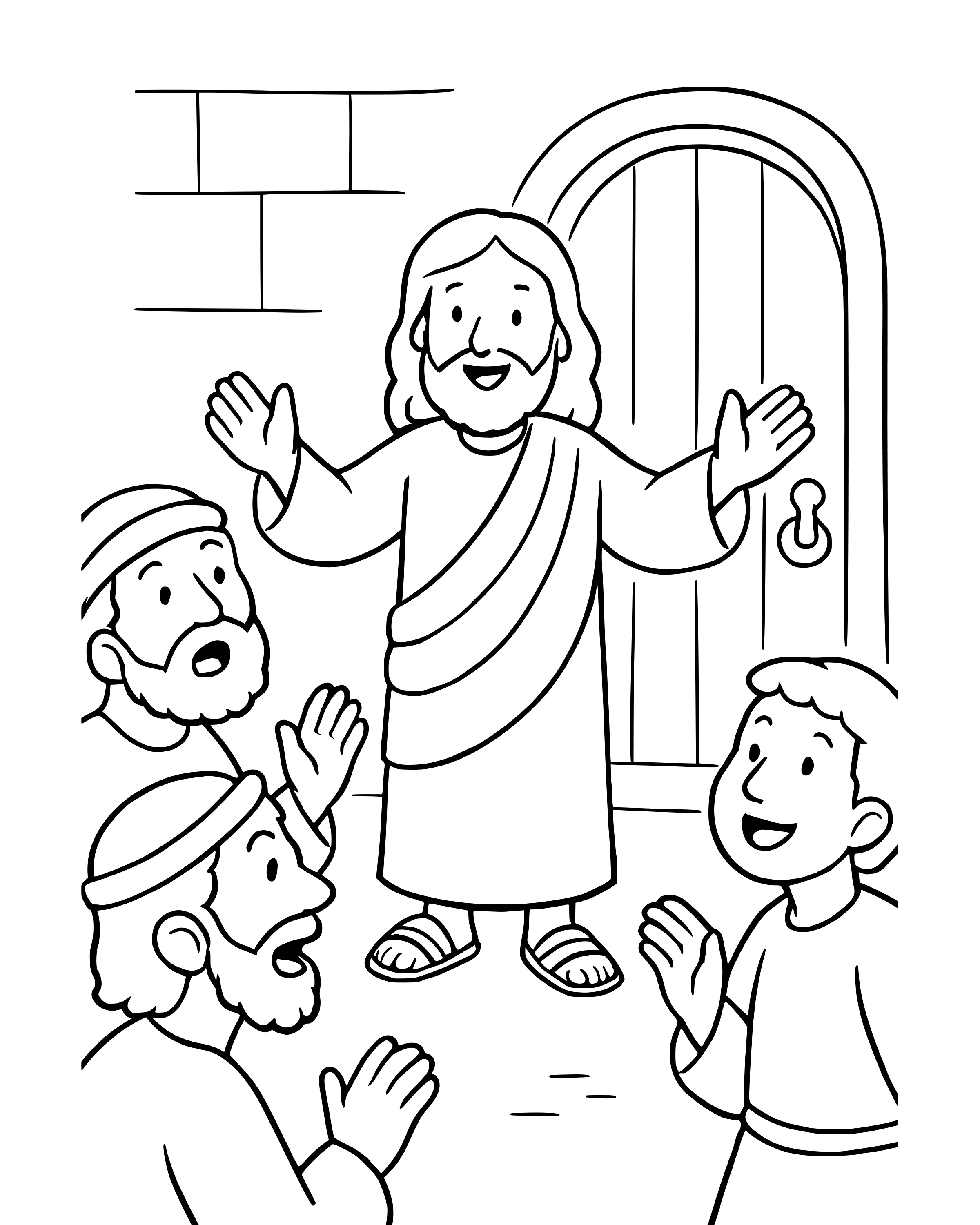 Simple Peace Be with You coloring page