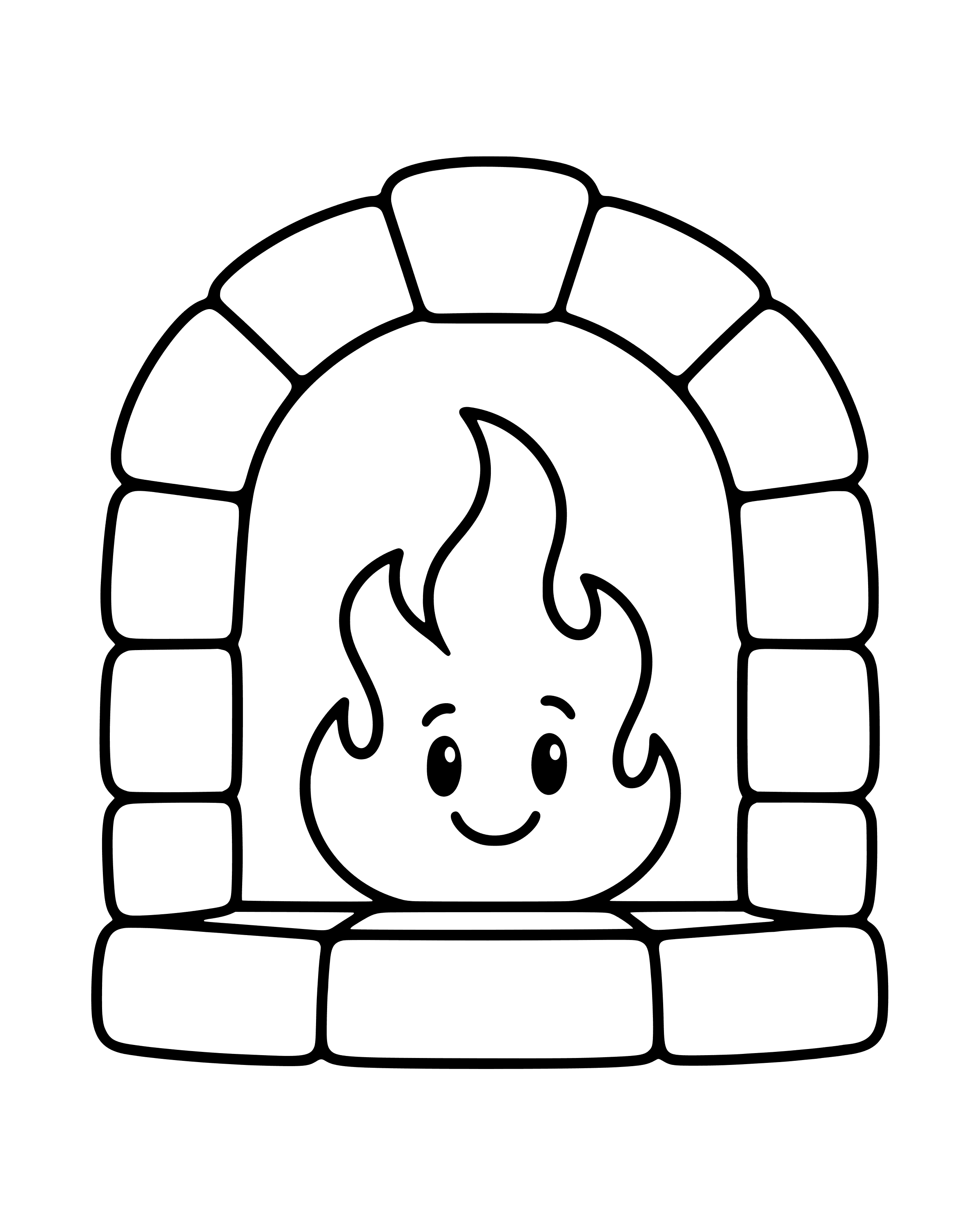 Easy Four Men in the Fire coloring page