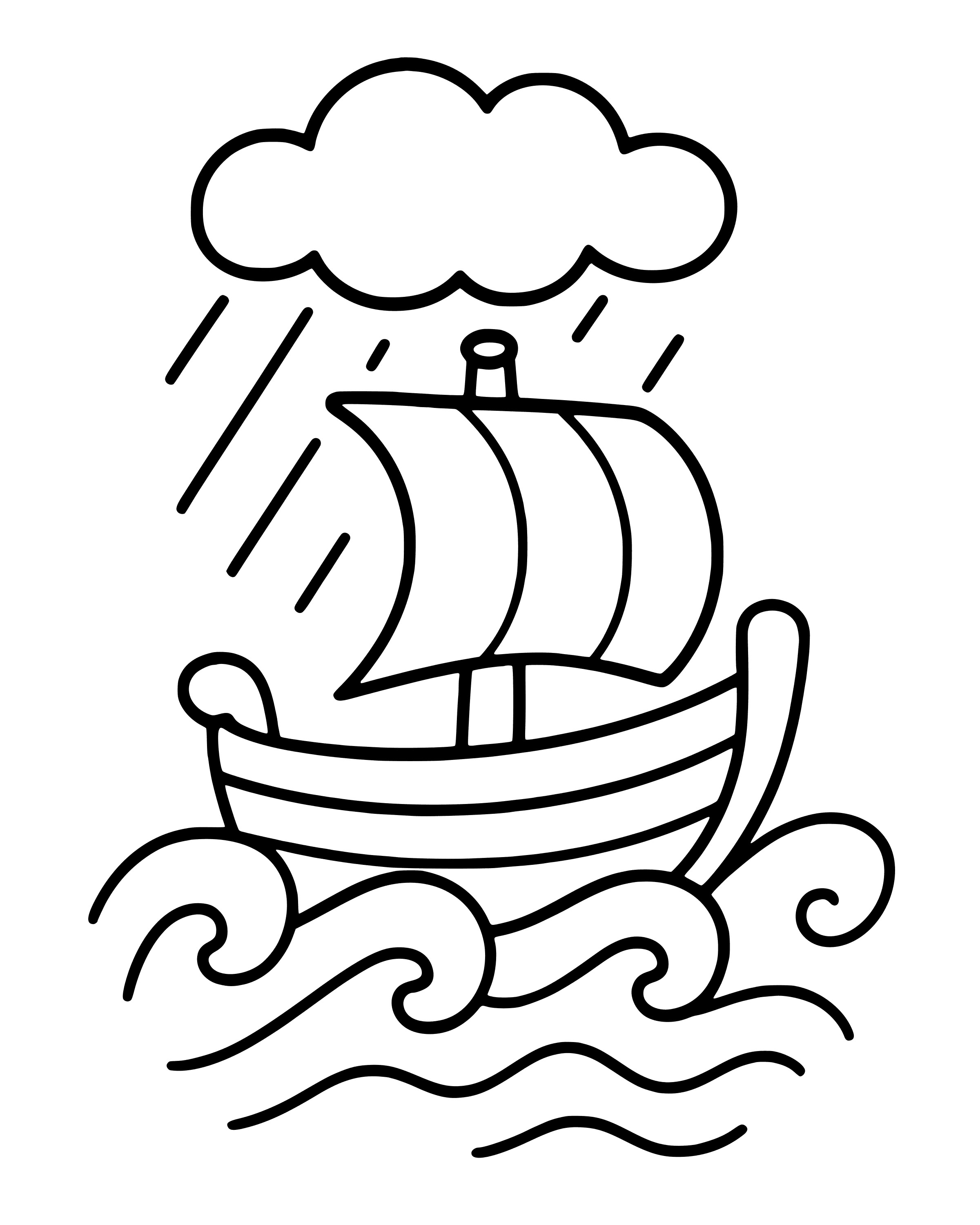 Easy The Storm at Sea coloring page