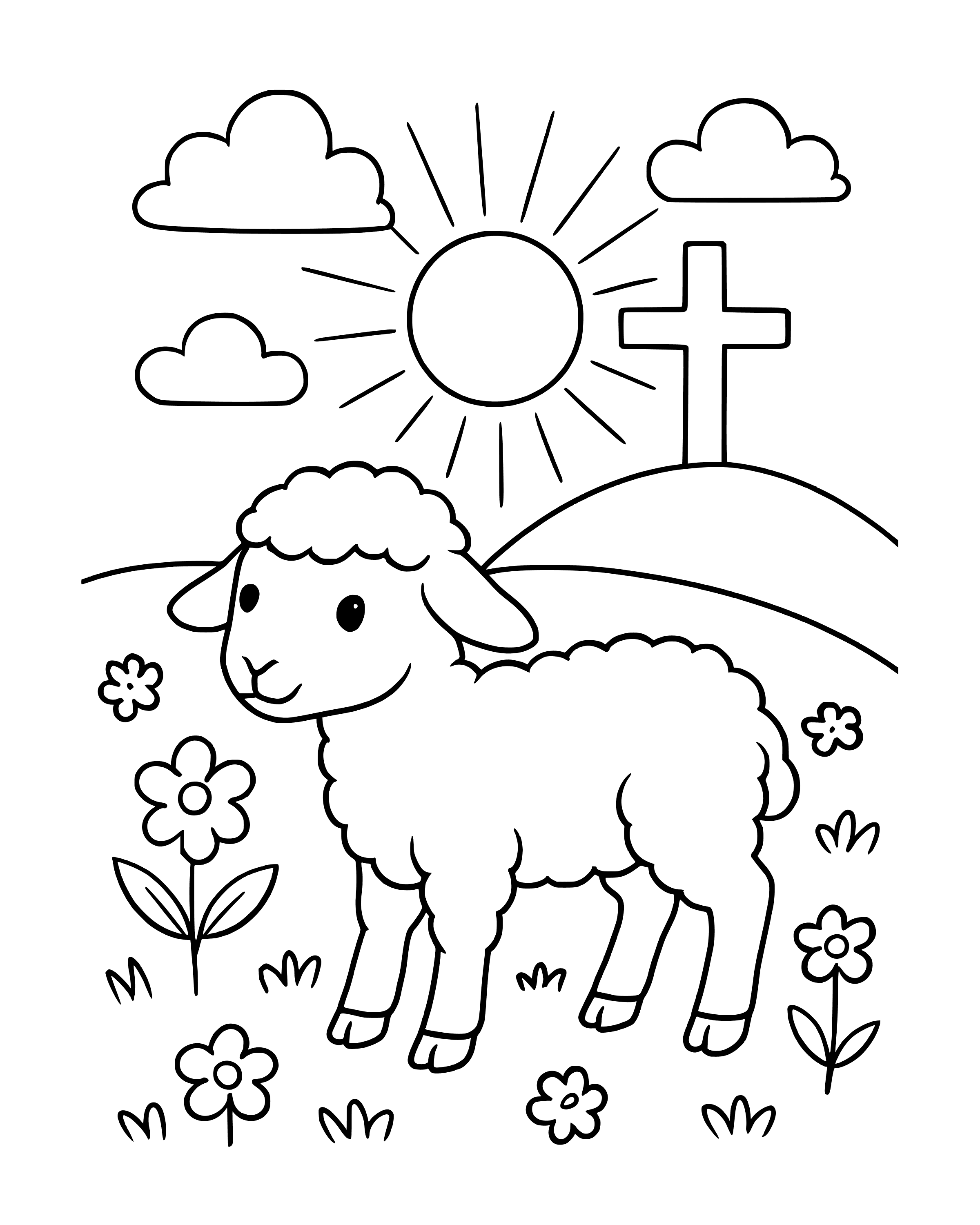 Simple The Lamb of God coloring page