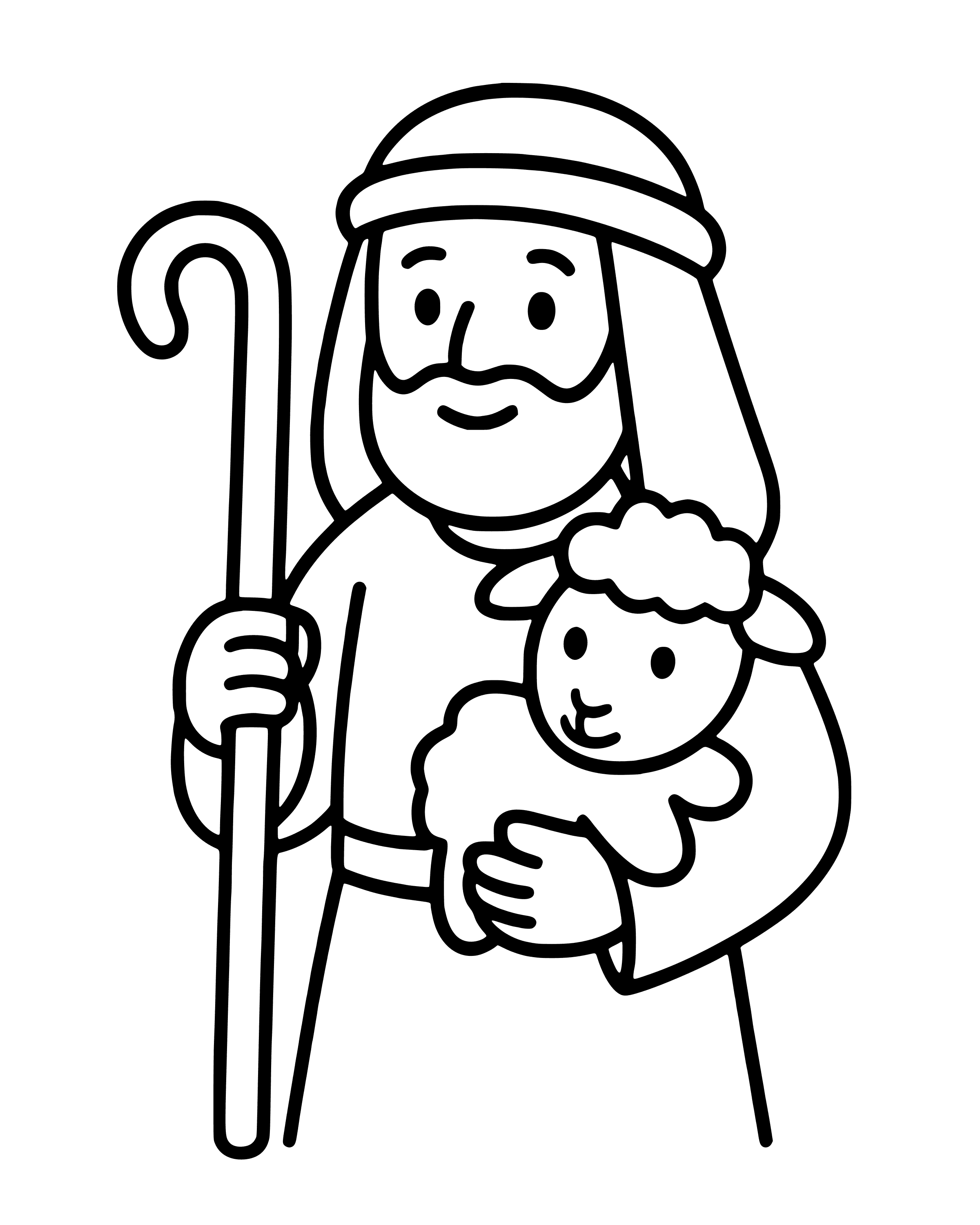 Easy The Lord Is My Shepherd coloring page