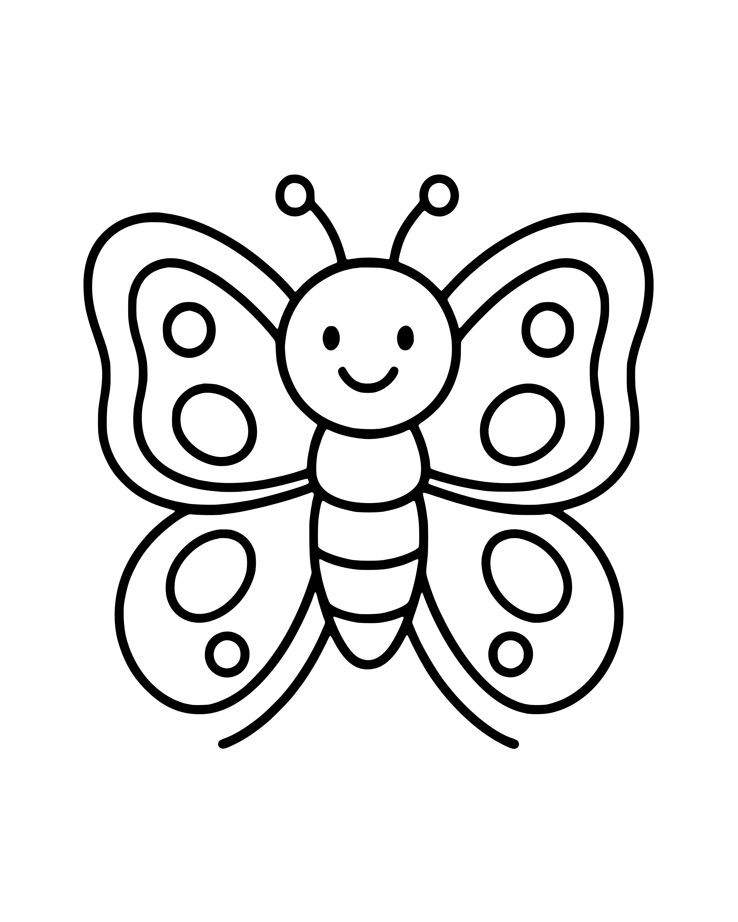 Easy New Life Like a Butterfly coloring page