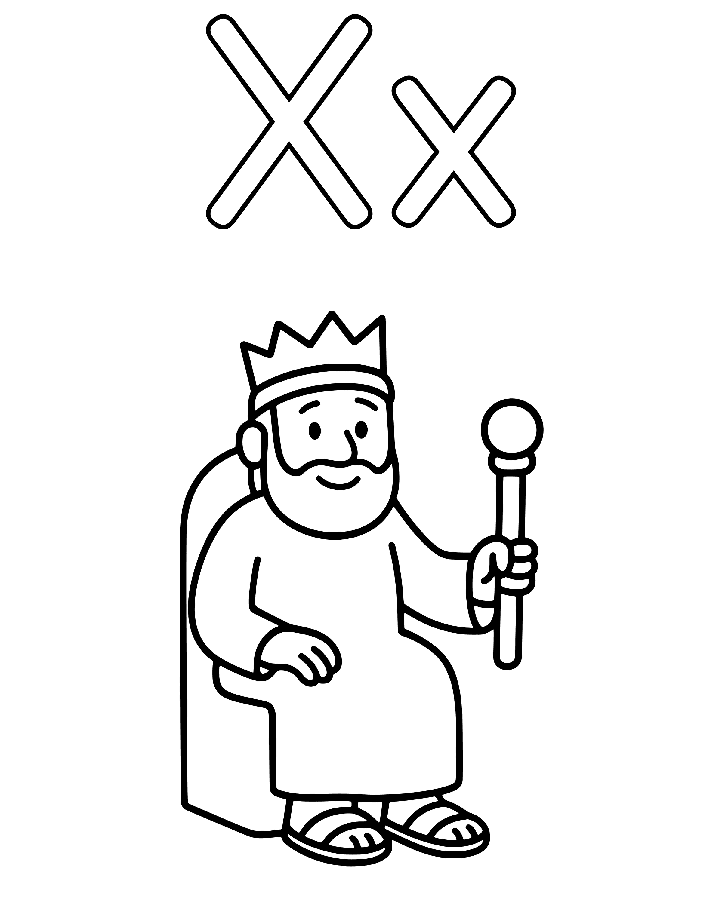 Easy X Is for King Xerxes coloring page