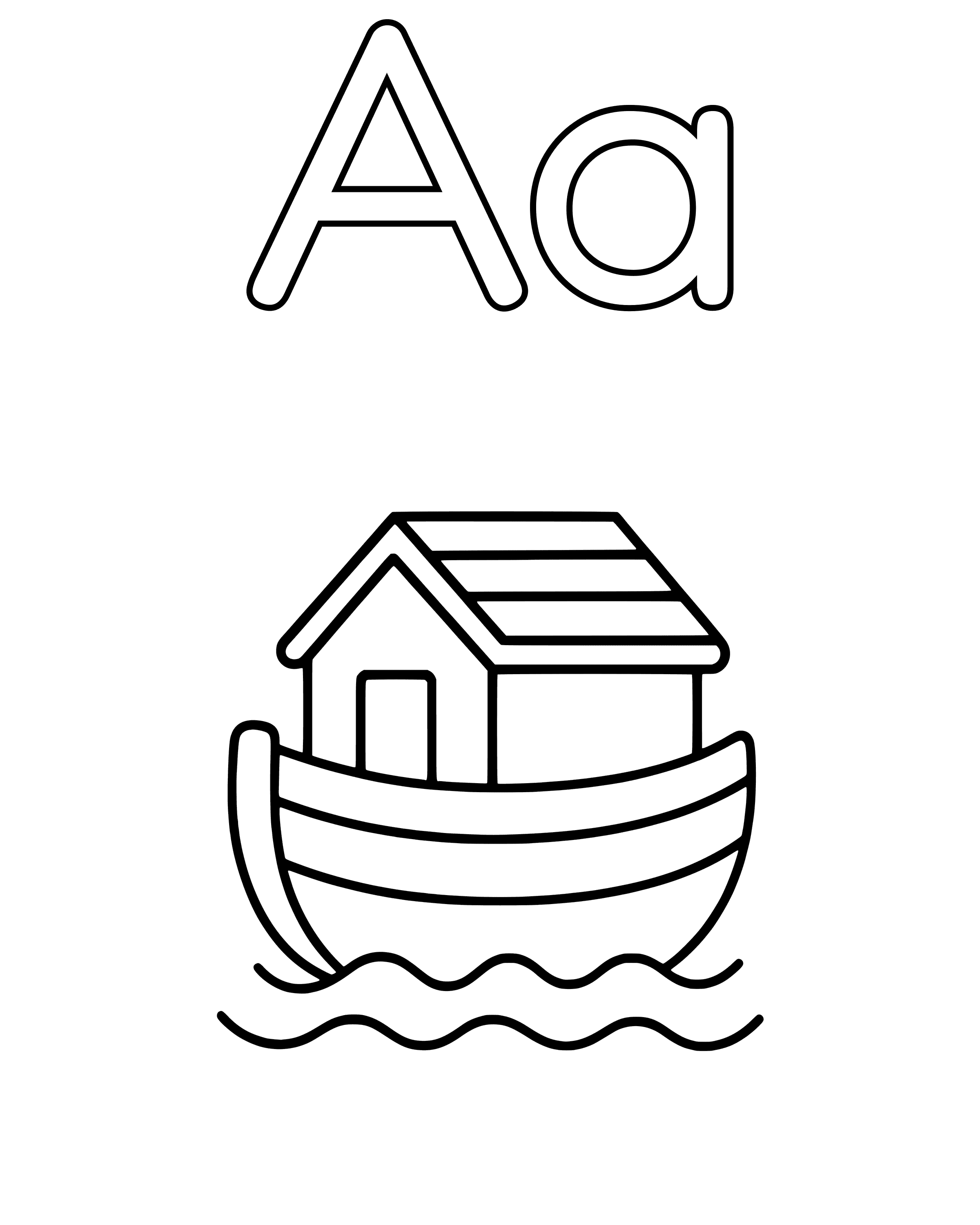 Easy A Is for Ark coloring page