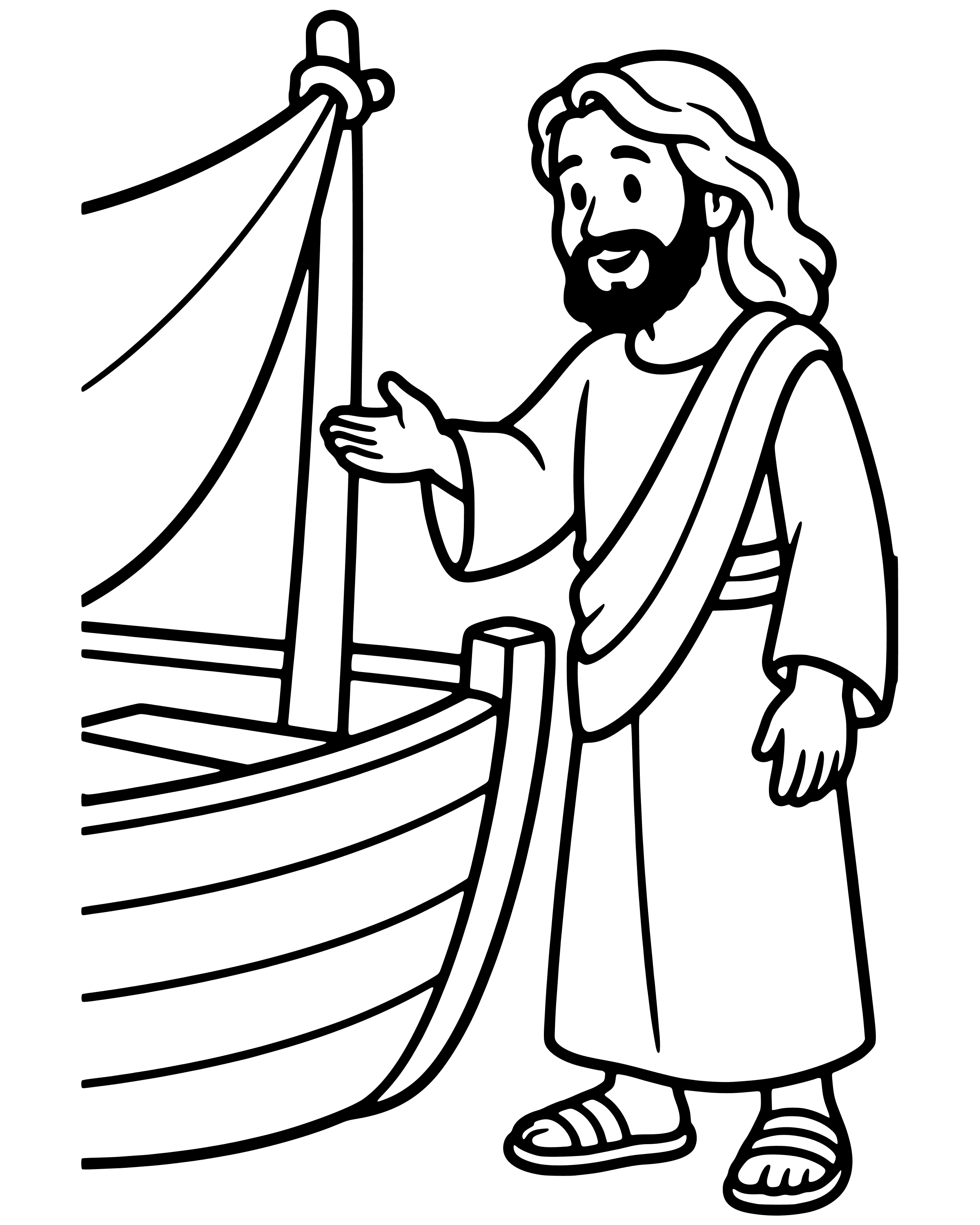 Easy Fishers of People coloring page