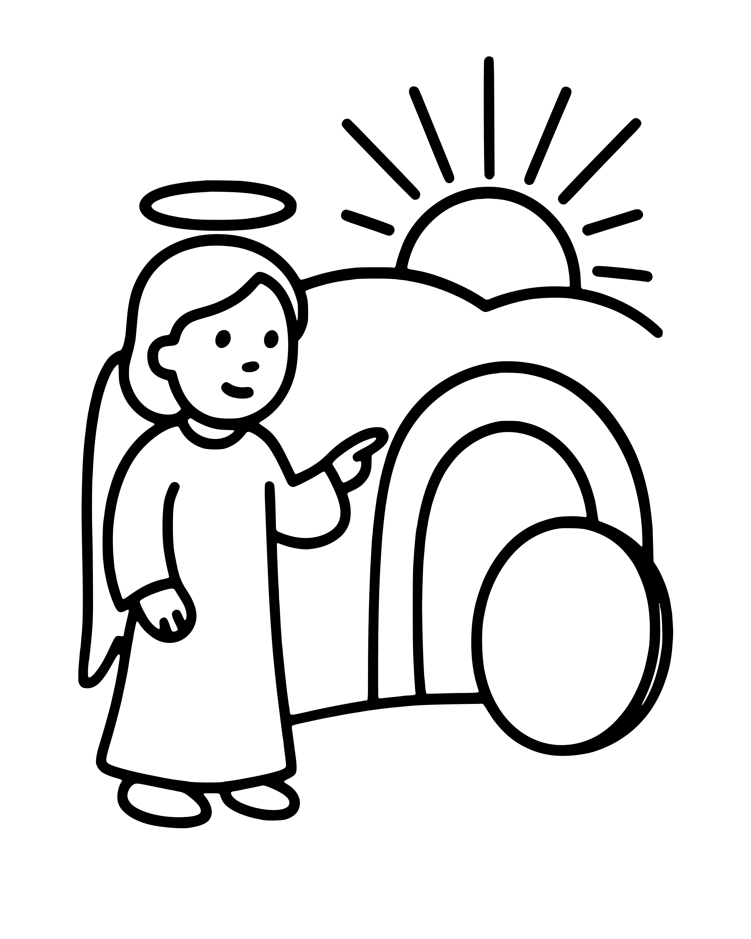 Easy He Is Risen! coloring page
