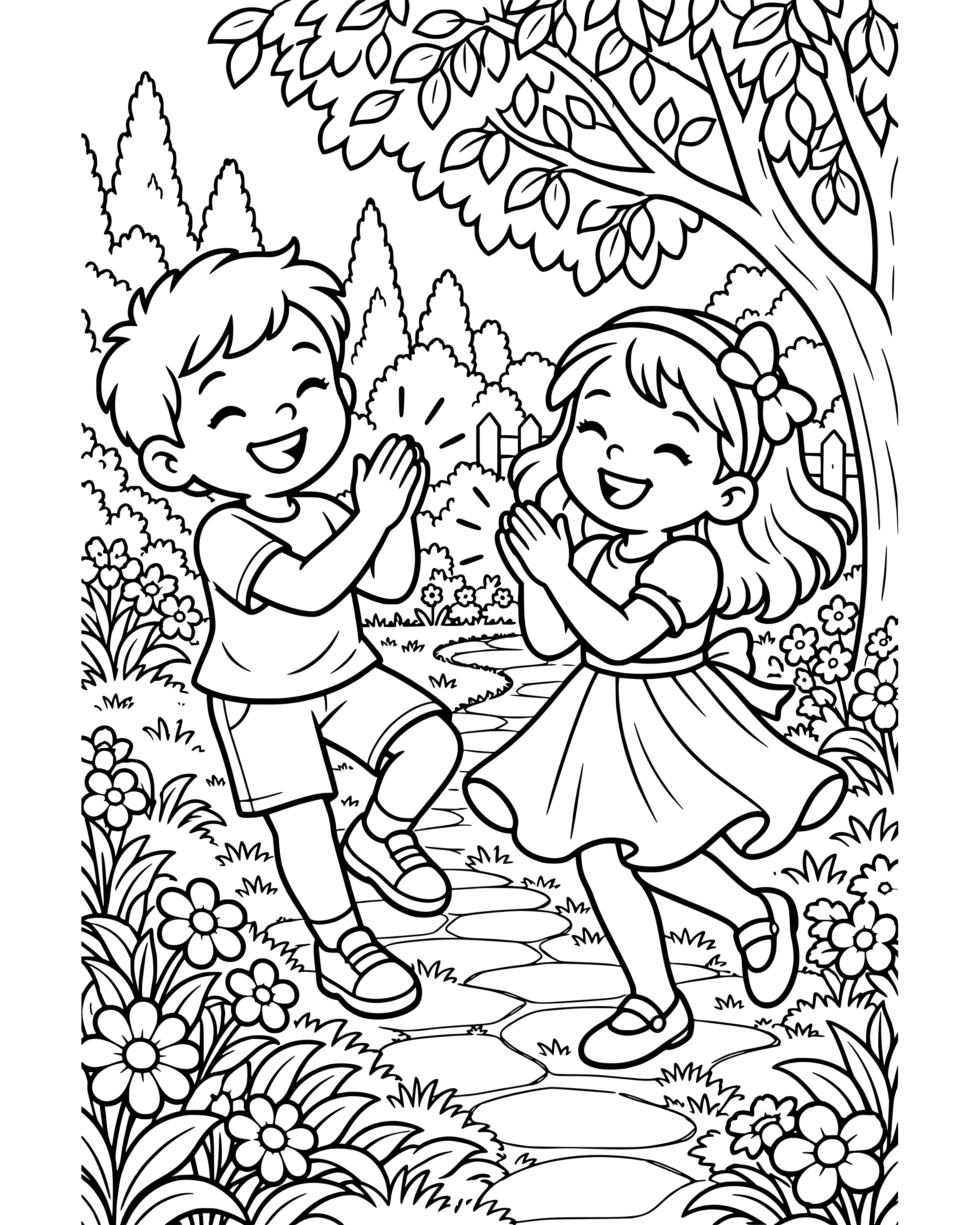 Detailed A Time to Laugh coloring page
