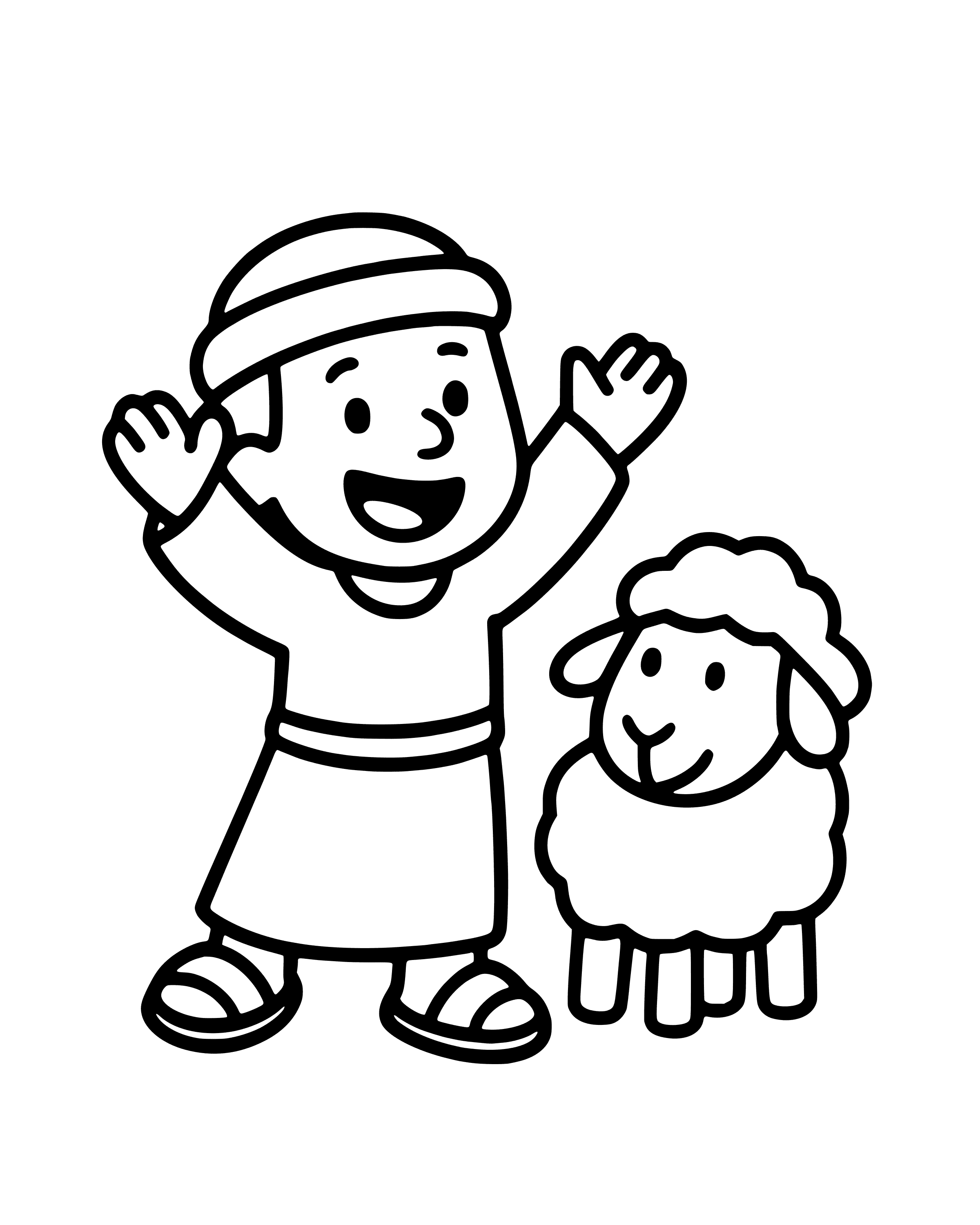 Easy The Shepherds Tell Everyone coloring page