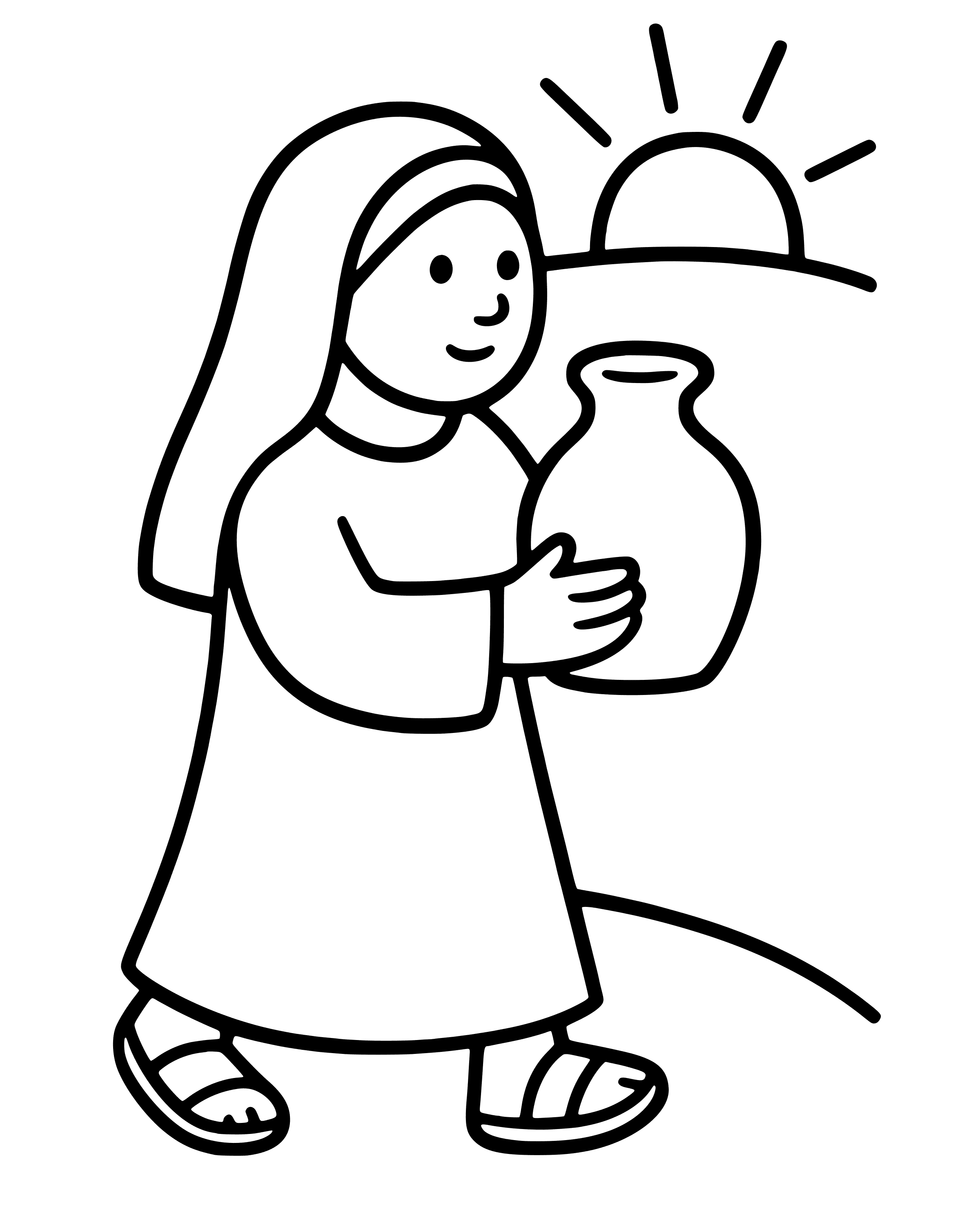 Easy The Women Bring Spices coloring page
