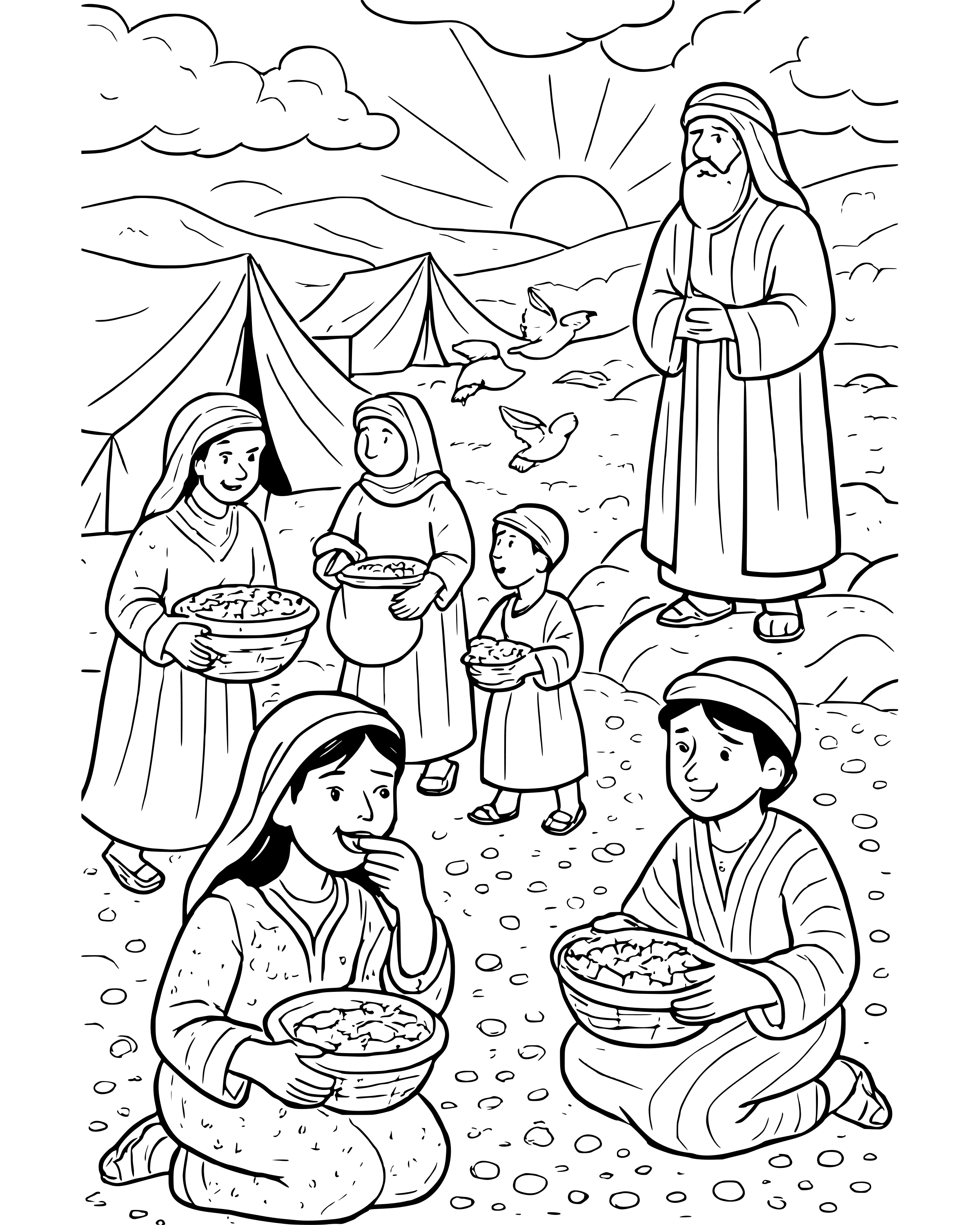 Detailed Manna from Heaven coloring page