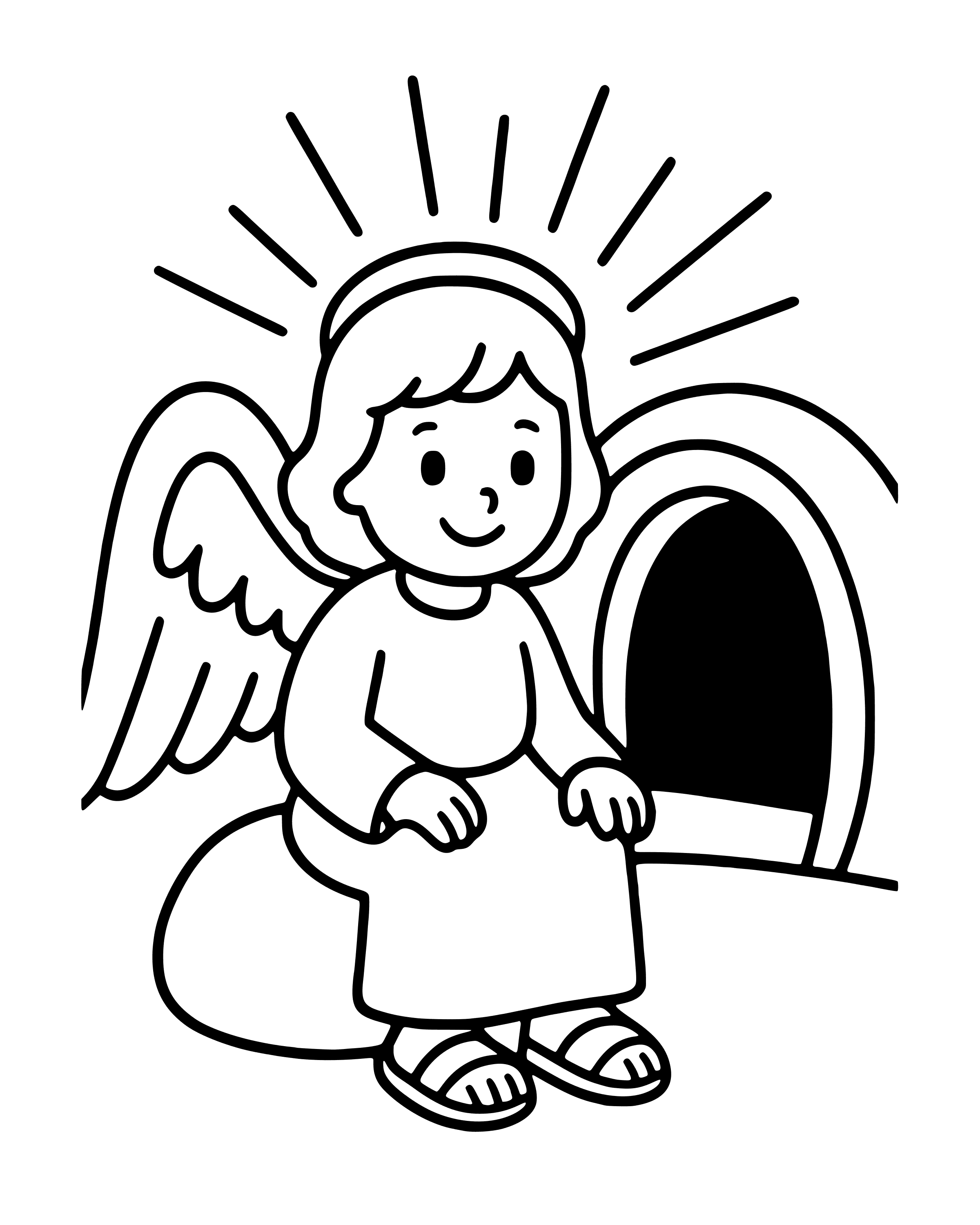 Easy The Stone Is Rolled Away coloring page