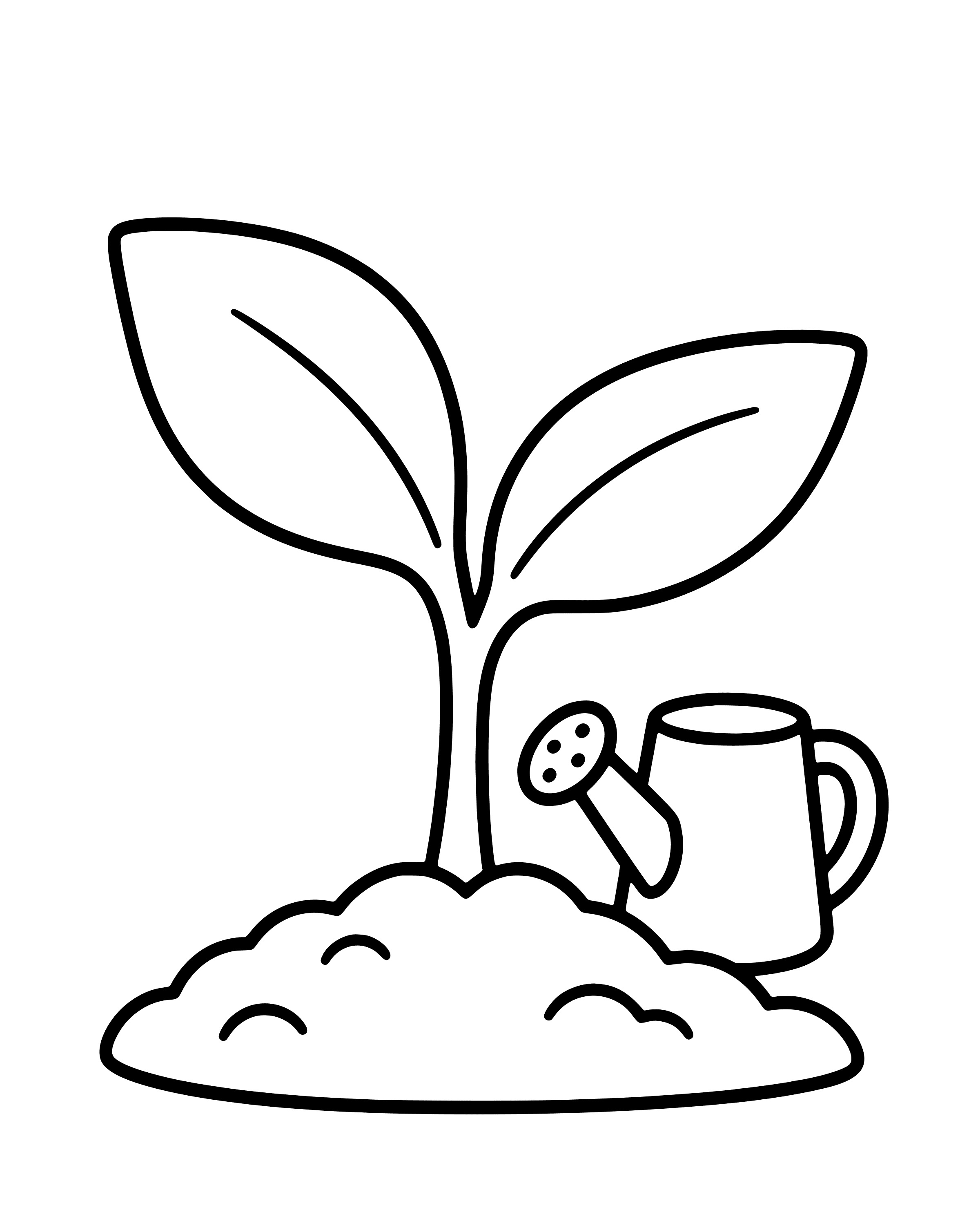 Easy A Time to Plant coloring page