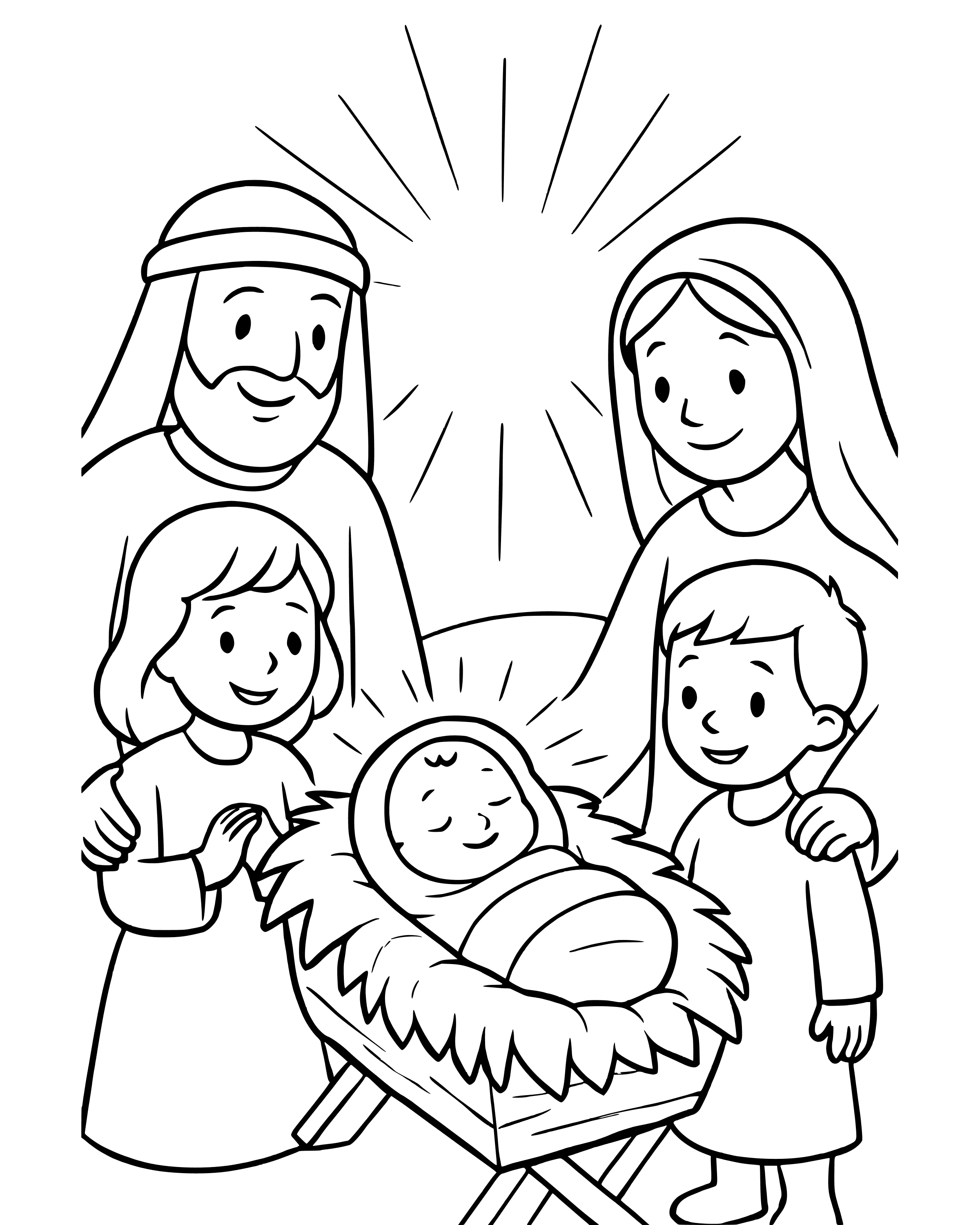 Simple Immanuel, God with Us coloring page