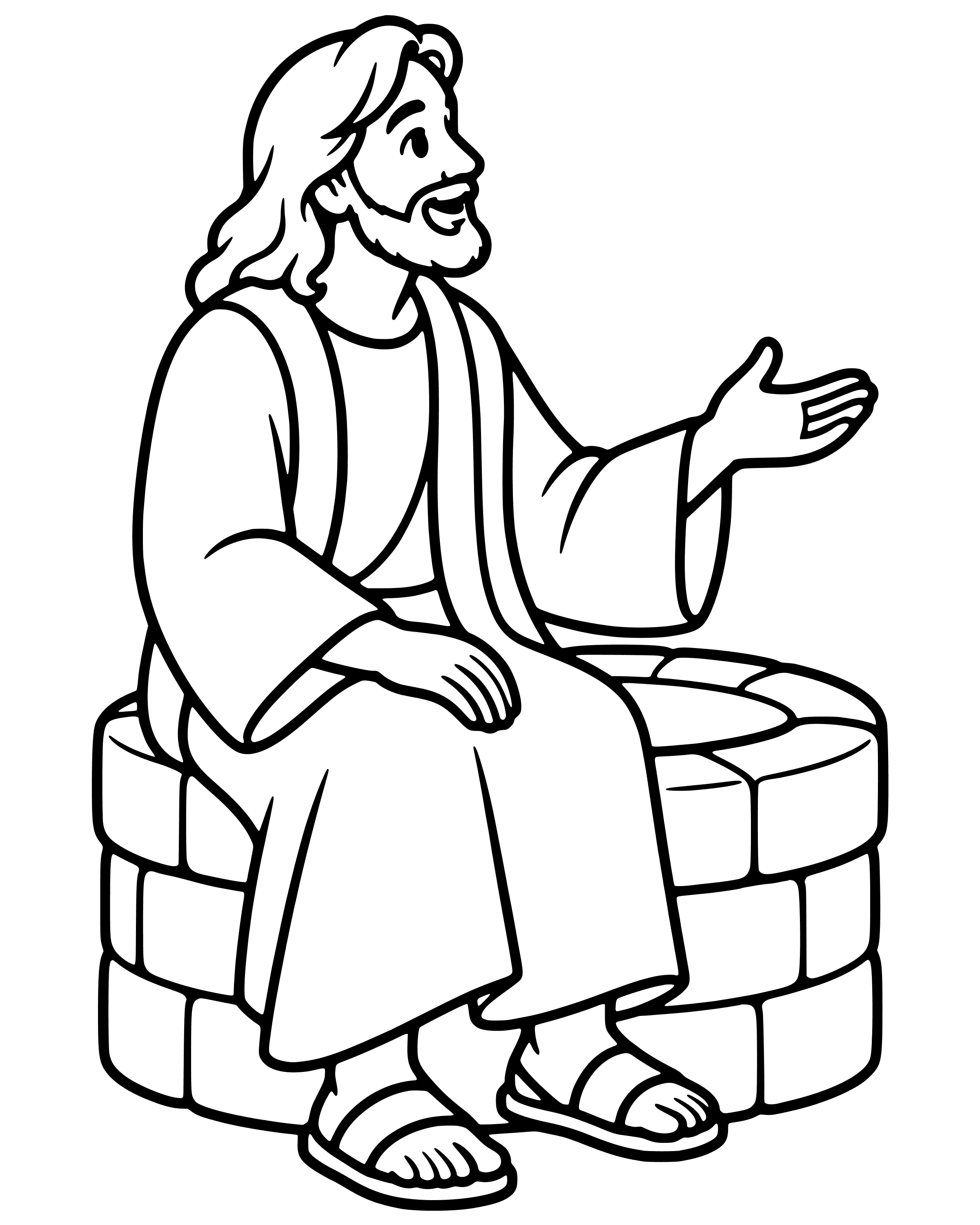 Easy The Woman at the Well coloring page