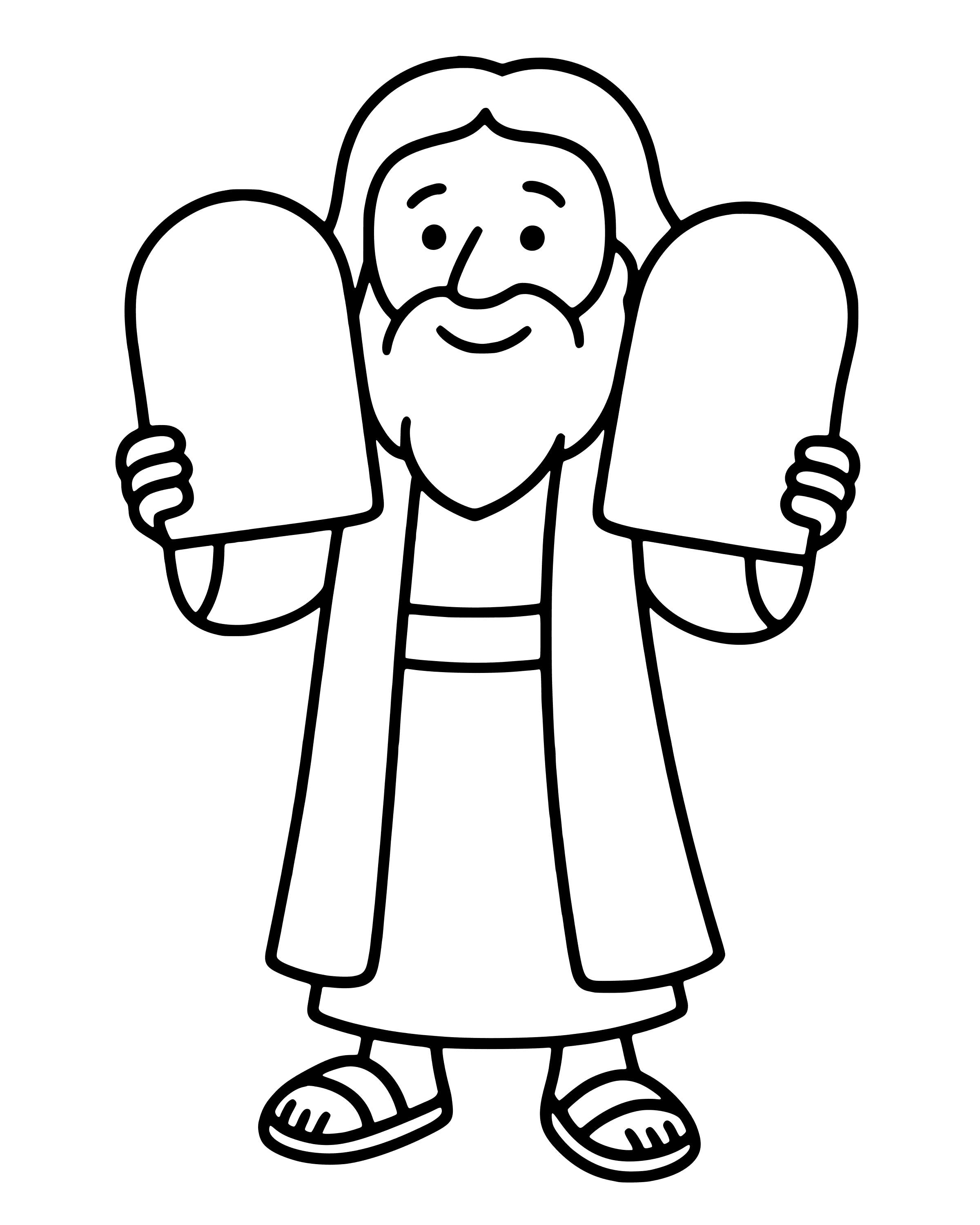 Easy The Two Stone Tablets coloring page