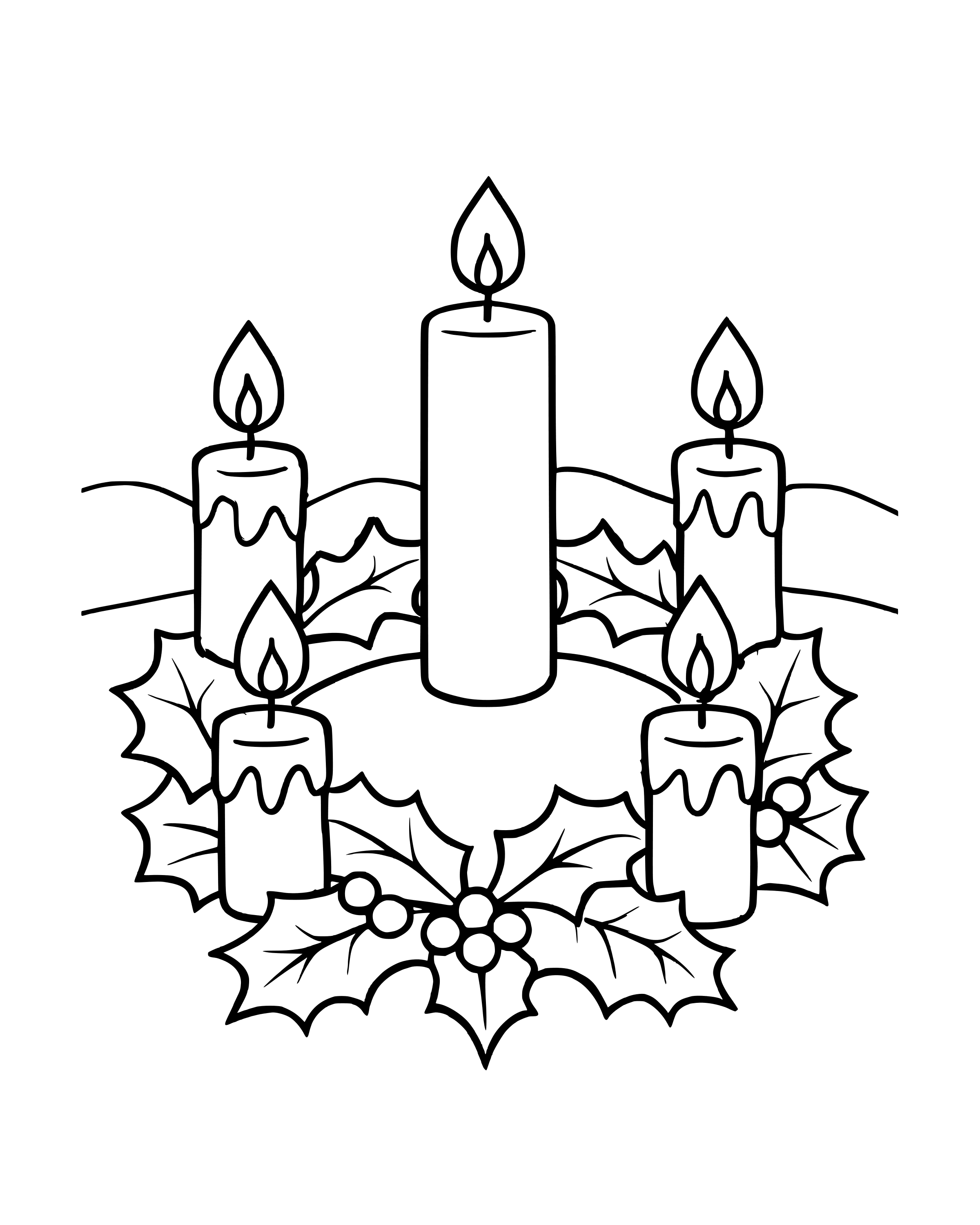 The Advent Wreath – simple printable coloring page for ages 5–7