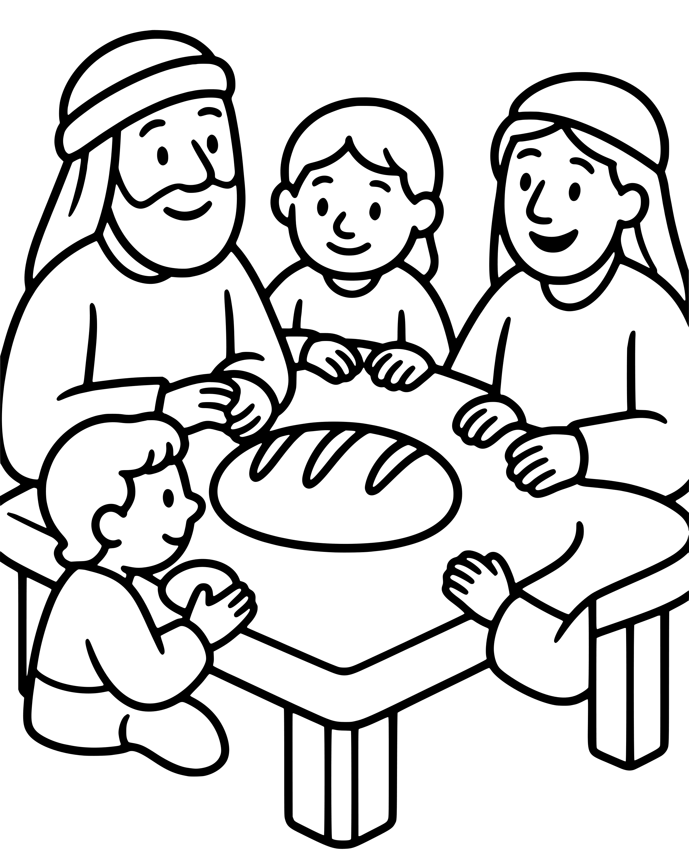 Easy The First Church Shares Everything coloring page