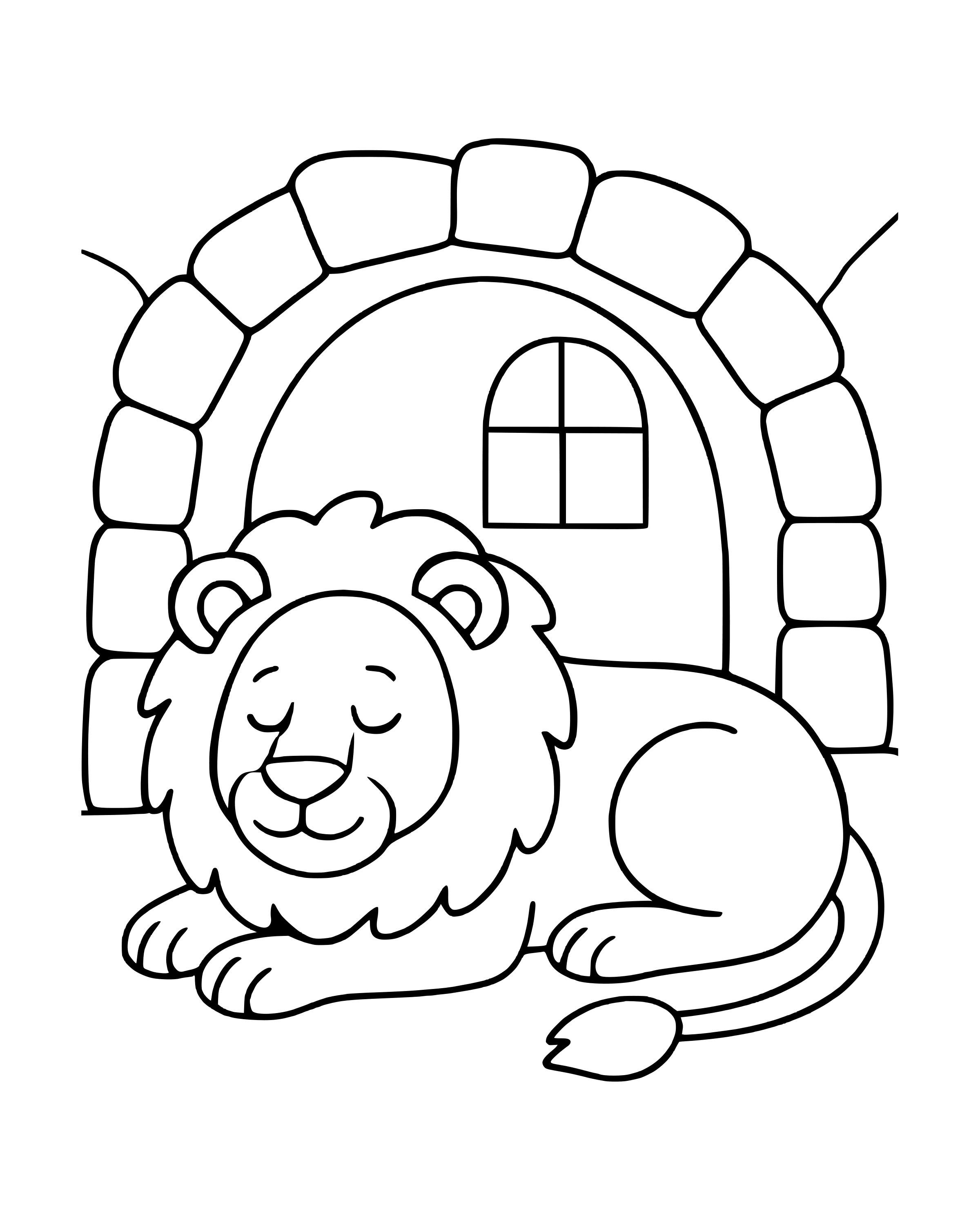 Simple Daniel in the Lions' Den coloring page