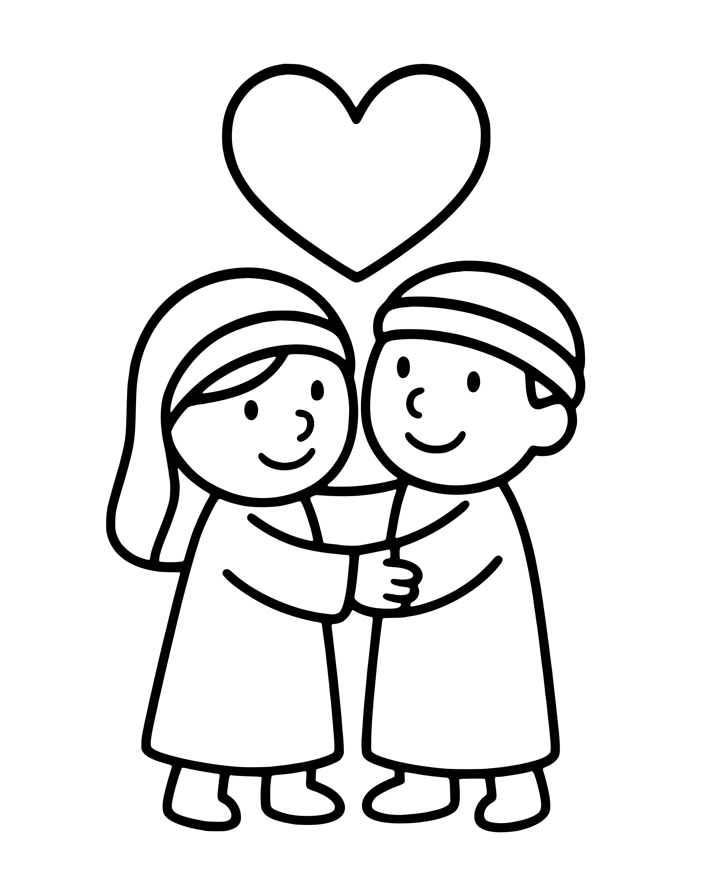 Easy Love One Another coloring page