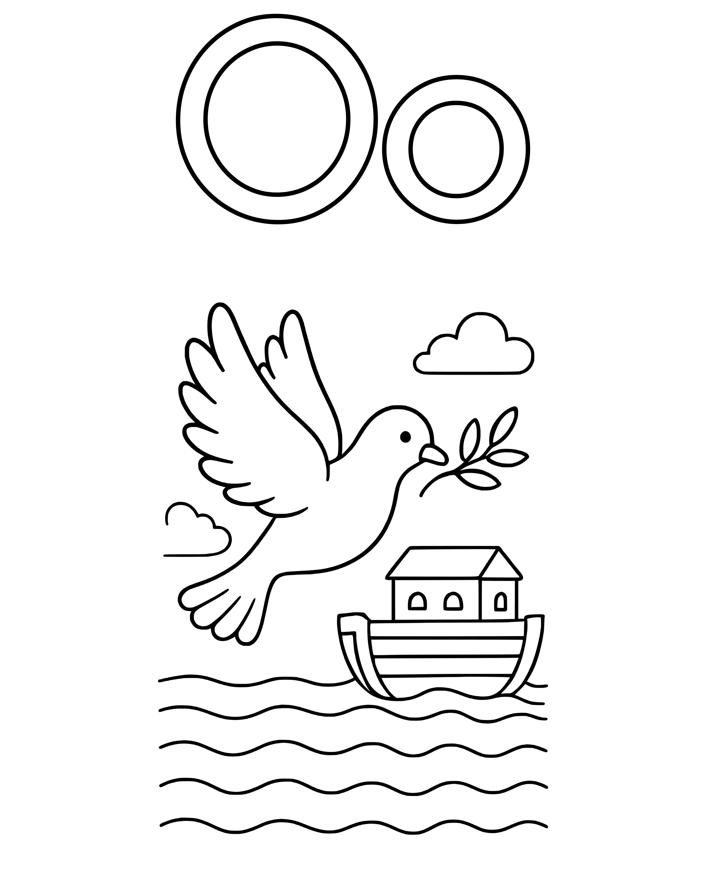 O Is for Olive Branch – simple printable coloring page for ages 5–7