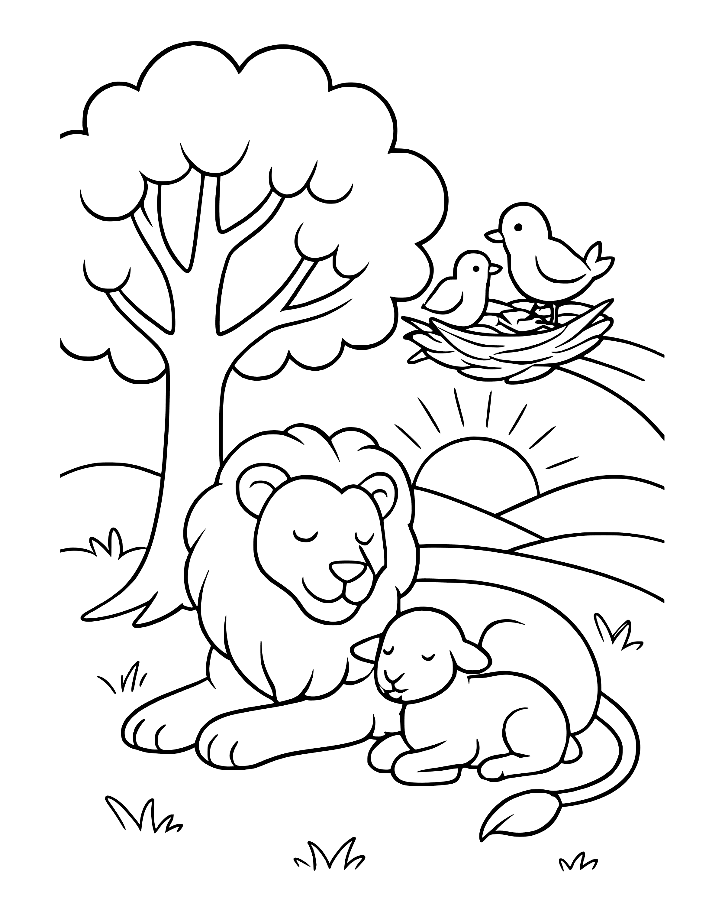 Simple Day 7: God Rests coloring page