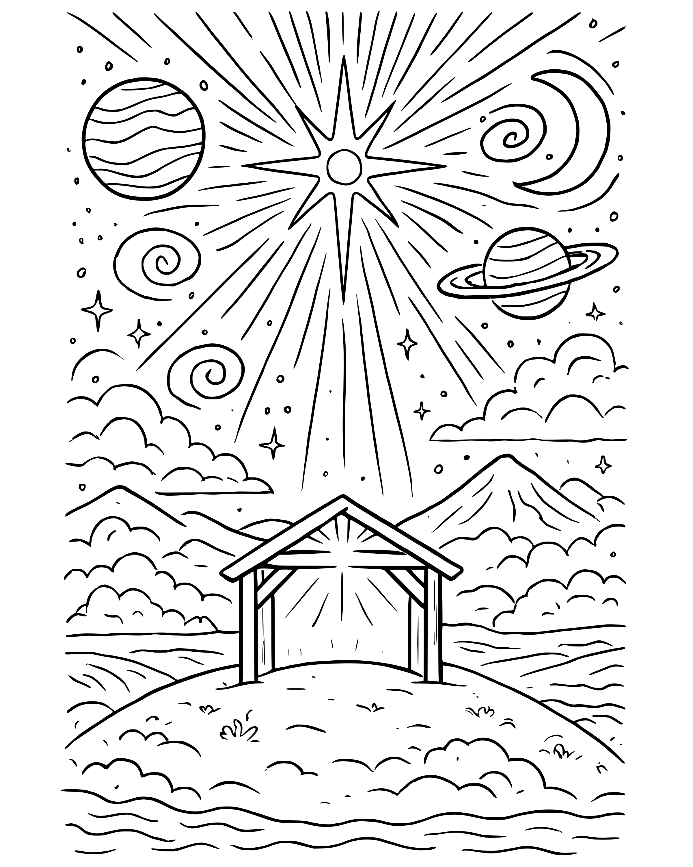 Detailed In the Beginning Was the Word coloring page
