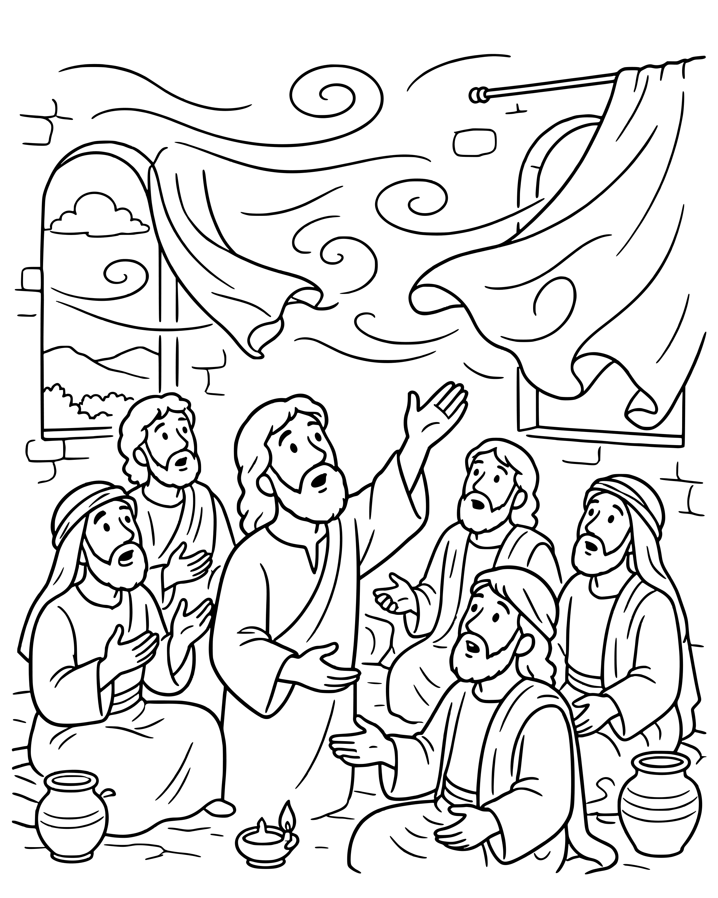 Simple The Sound of a Mighty Wind coloring page