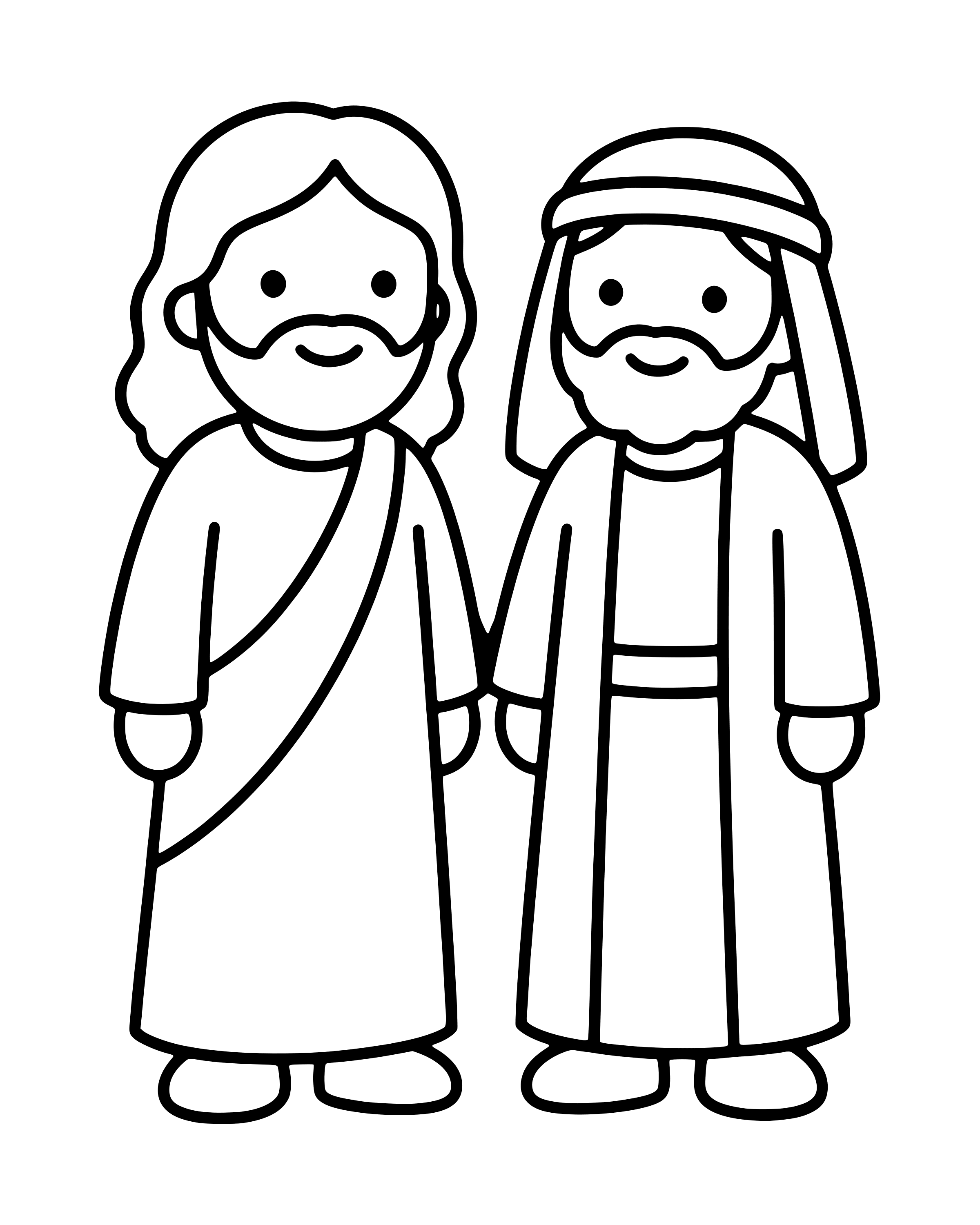 Jairus Asks Jesus for Help, easy printable coloring page for ages 2–4