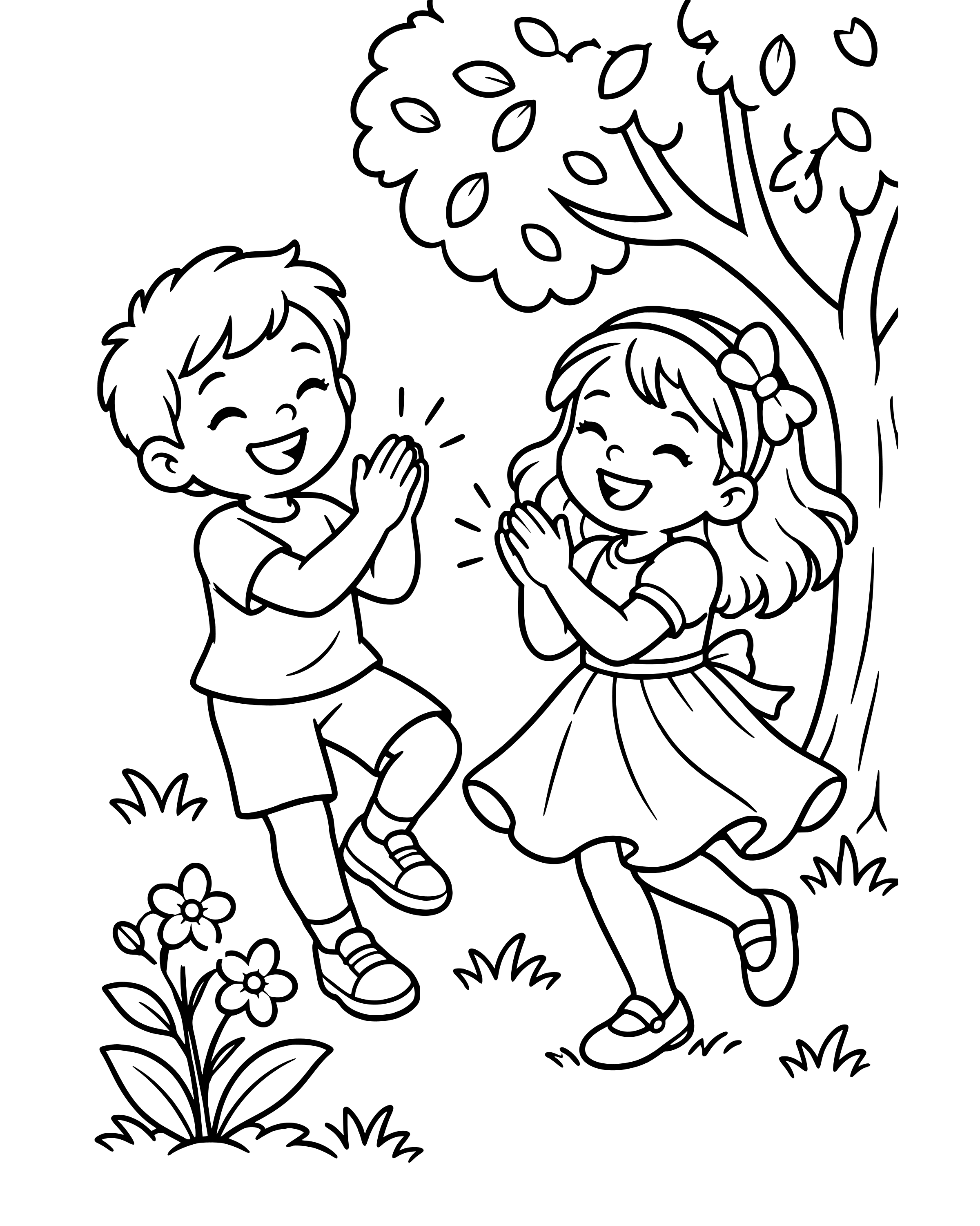 Simple A Time to Laugh coloring page