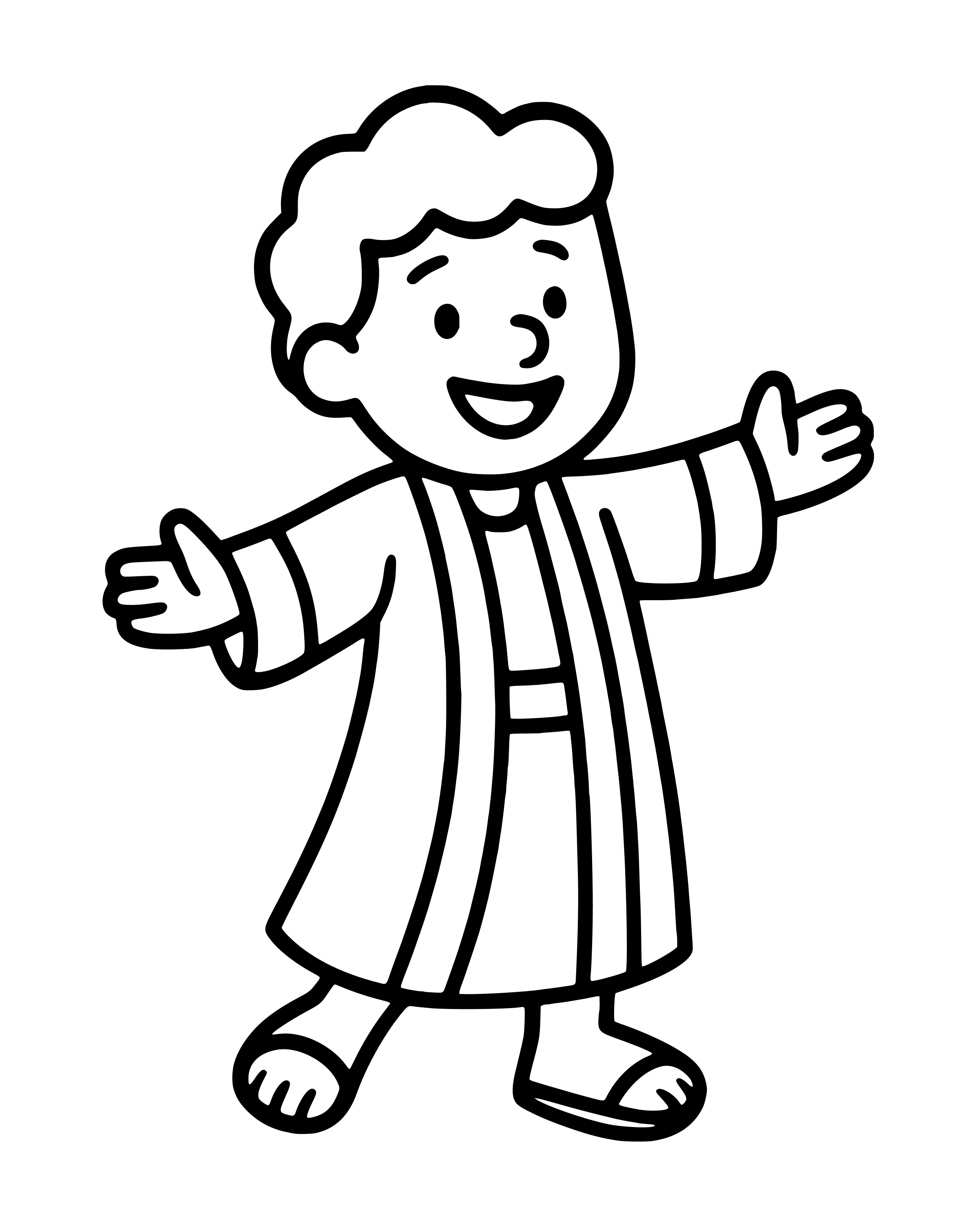 Easy Joseph's Coat of Many Colors coloring page