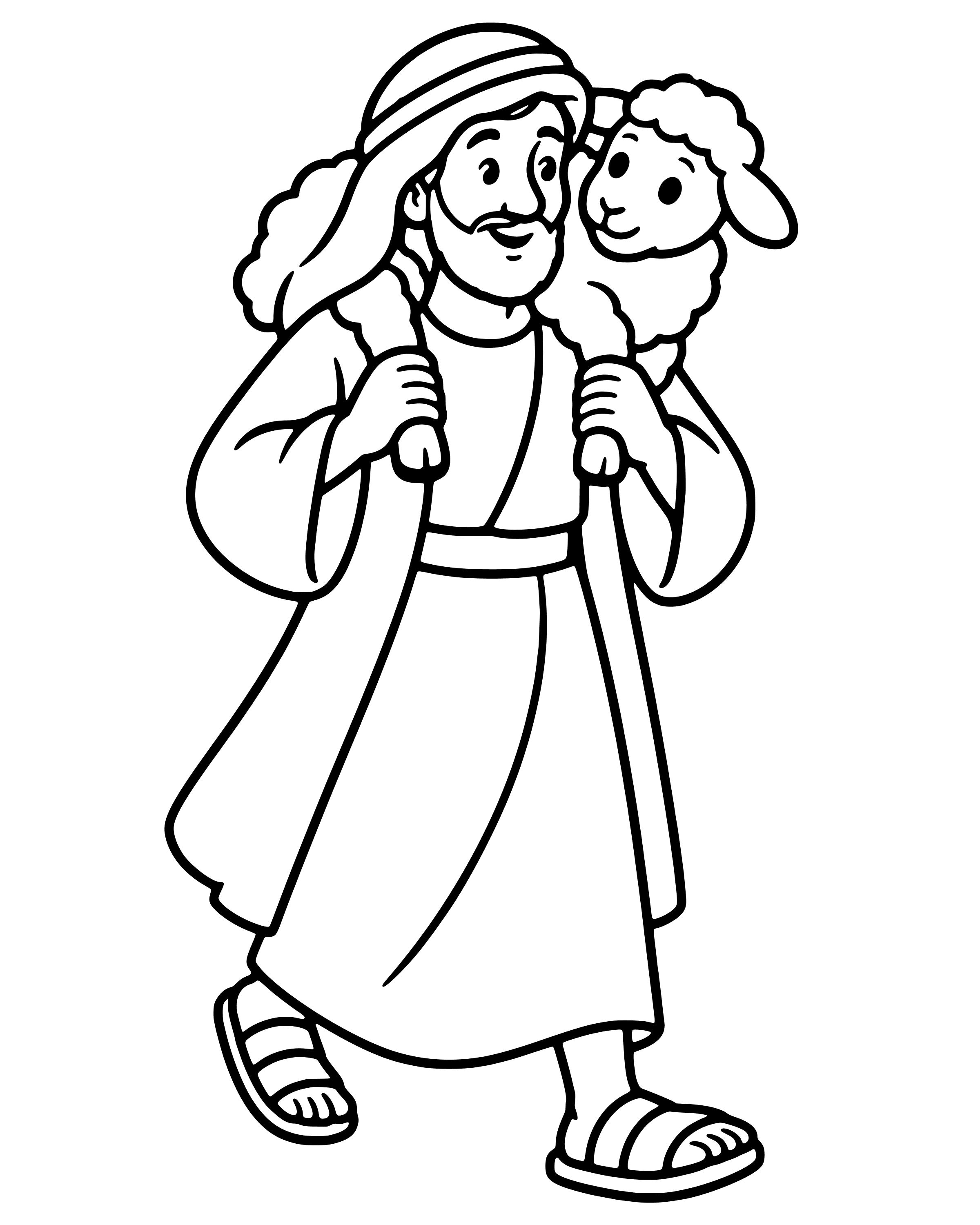 Easy The Lost Sheep Is Found coloring page
