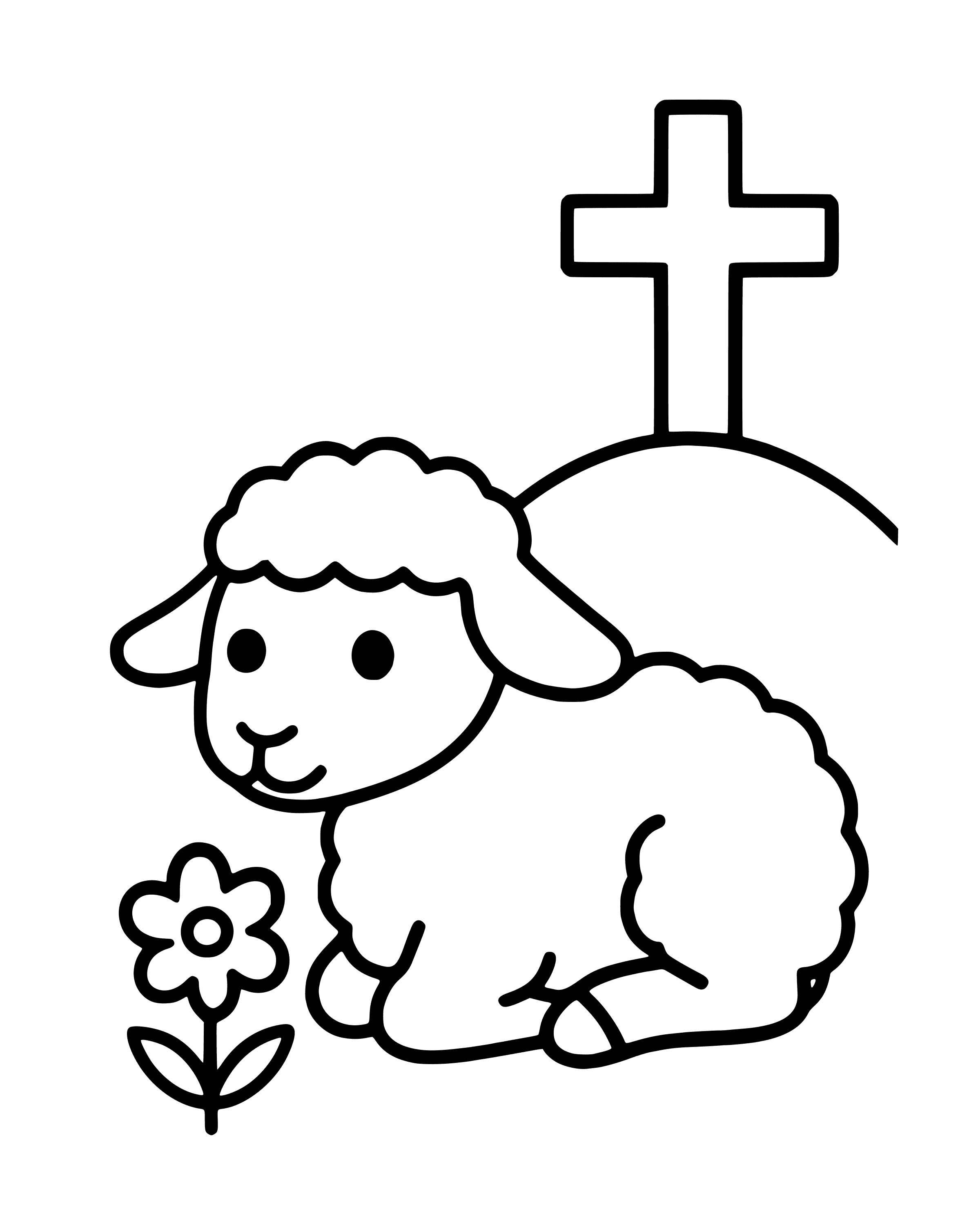 Easy The Lamb of God coloring page