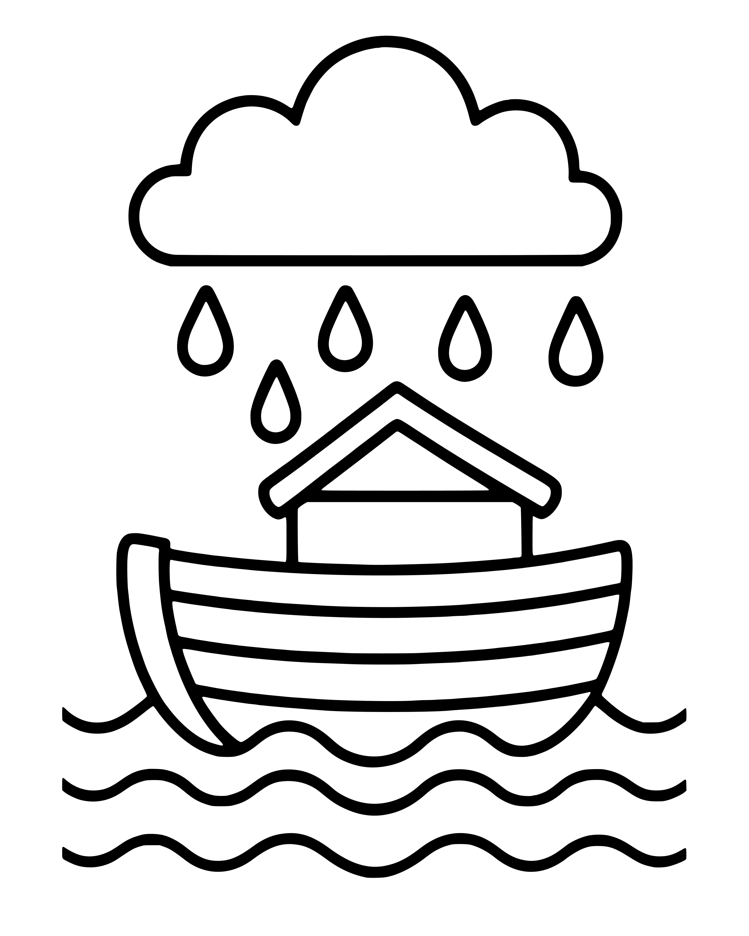Easy Rain for Forty Days coloring page