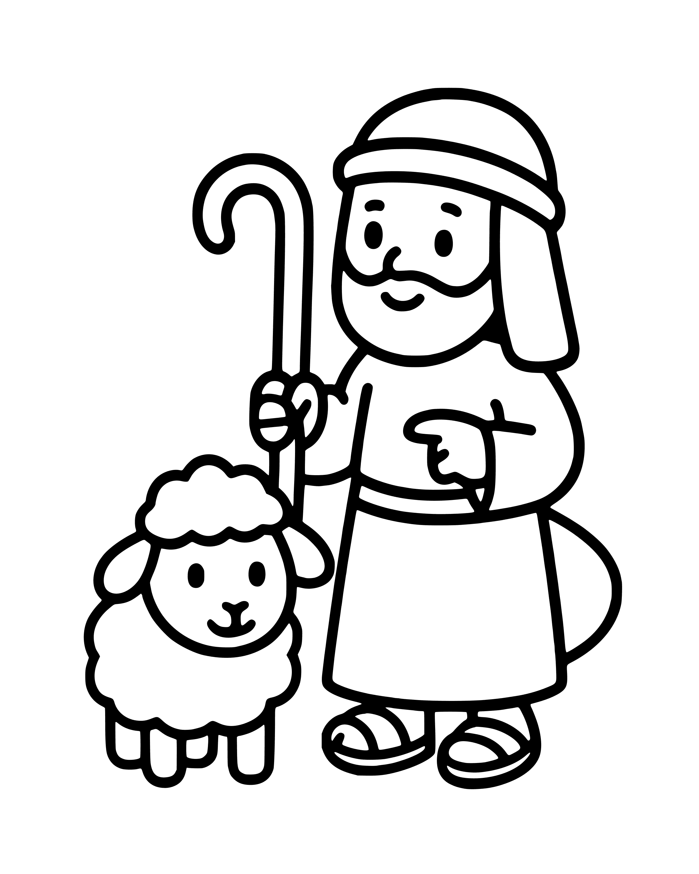 Easy He Guides Me on the Right Path coloring page