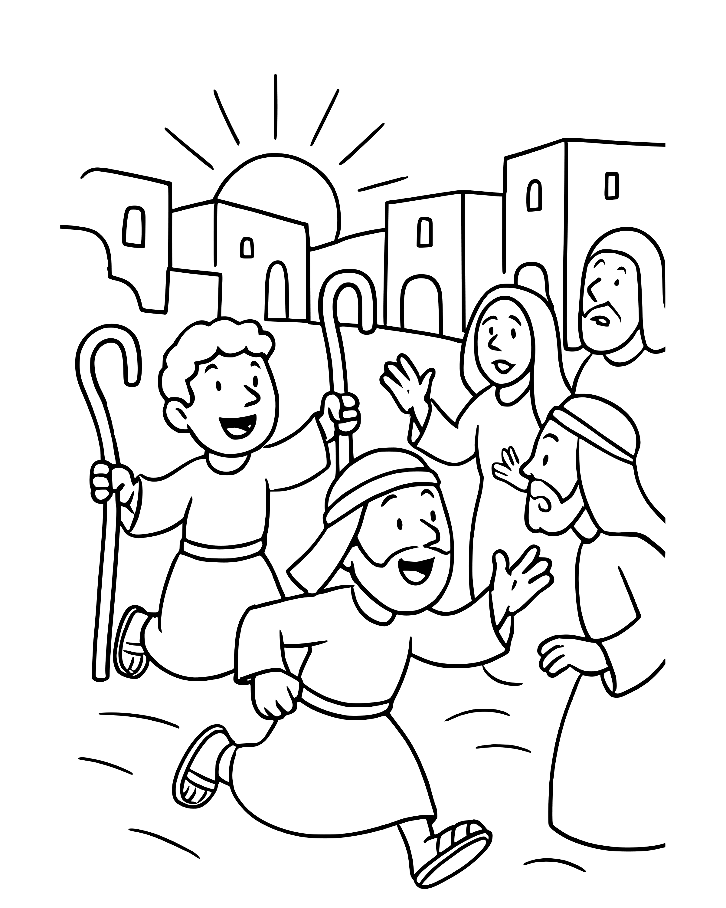 Simple The Shepherds Tell Everyone coloring page