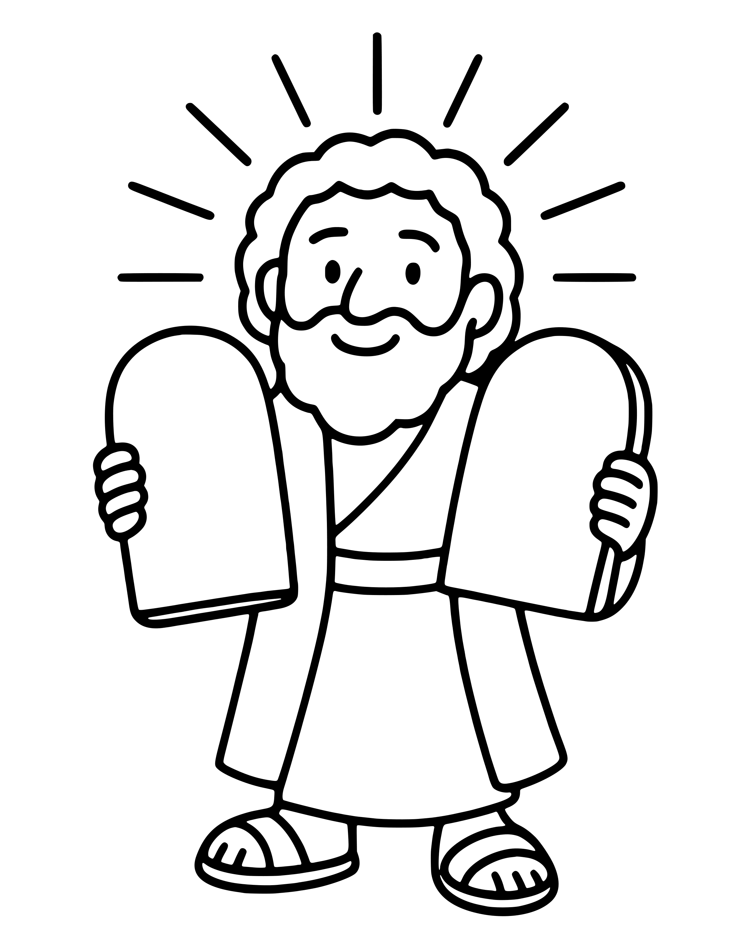 Easy Moses' Shining Face coloring page