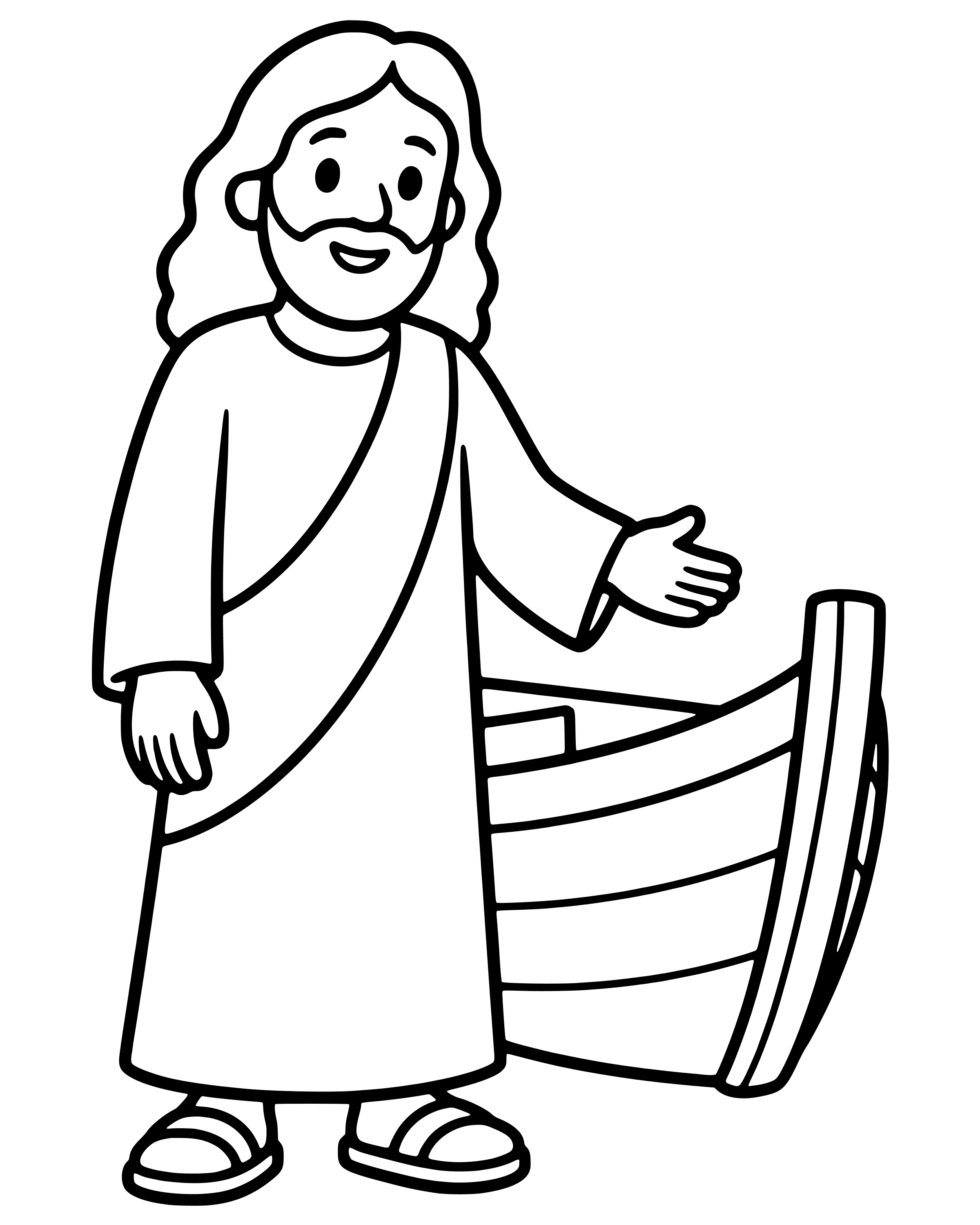 Easy Jesus Calls James and John coloring page